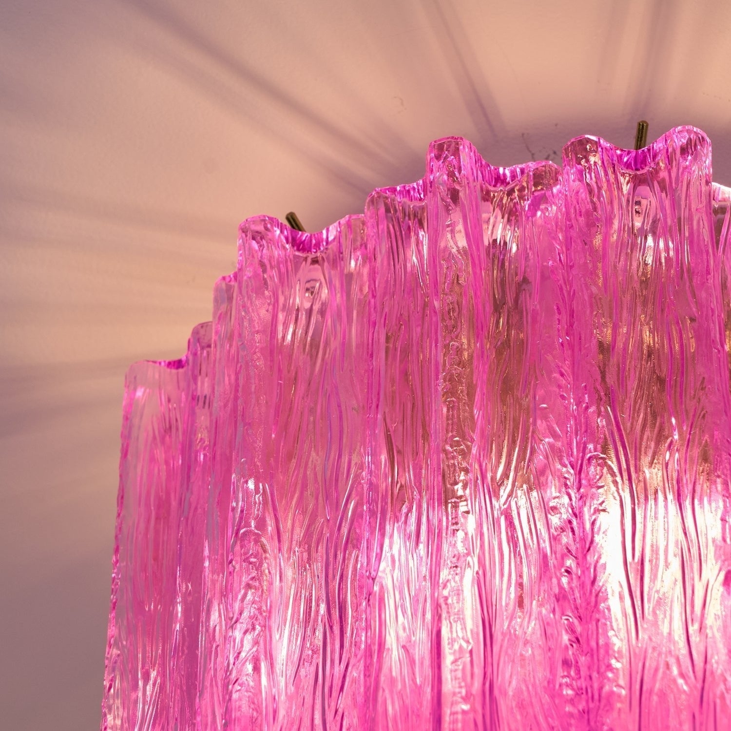 Fiora Rose Red Glass Chandelier detail view 6