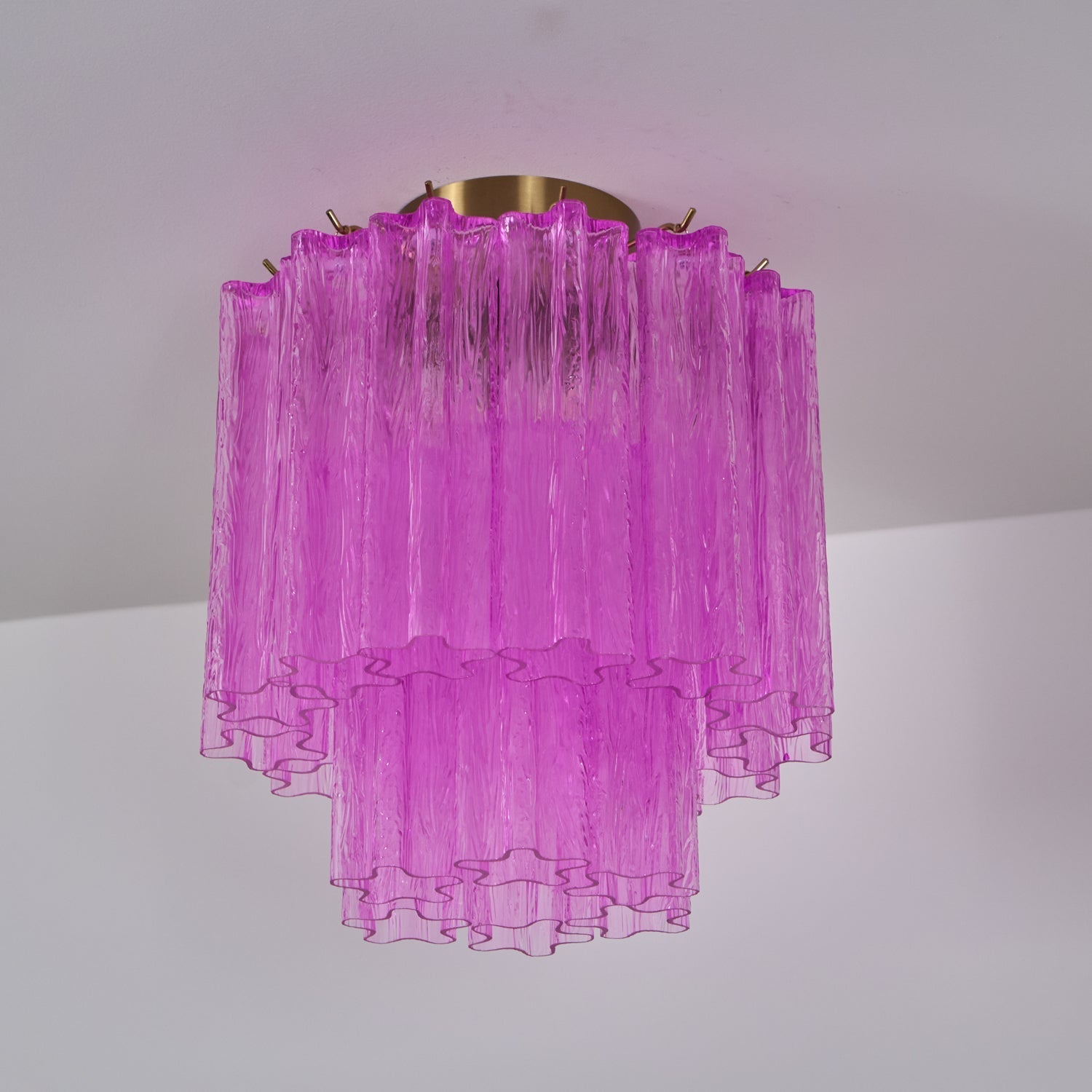 Fiora Purple Glass Ceiling Light detail view 5