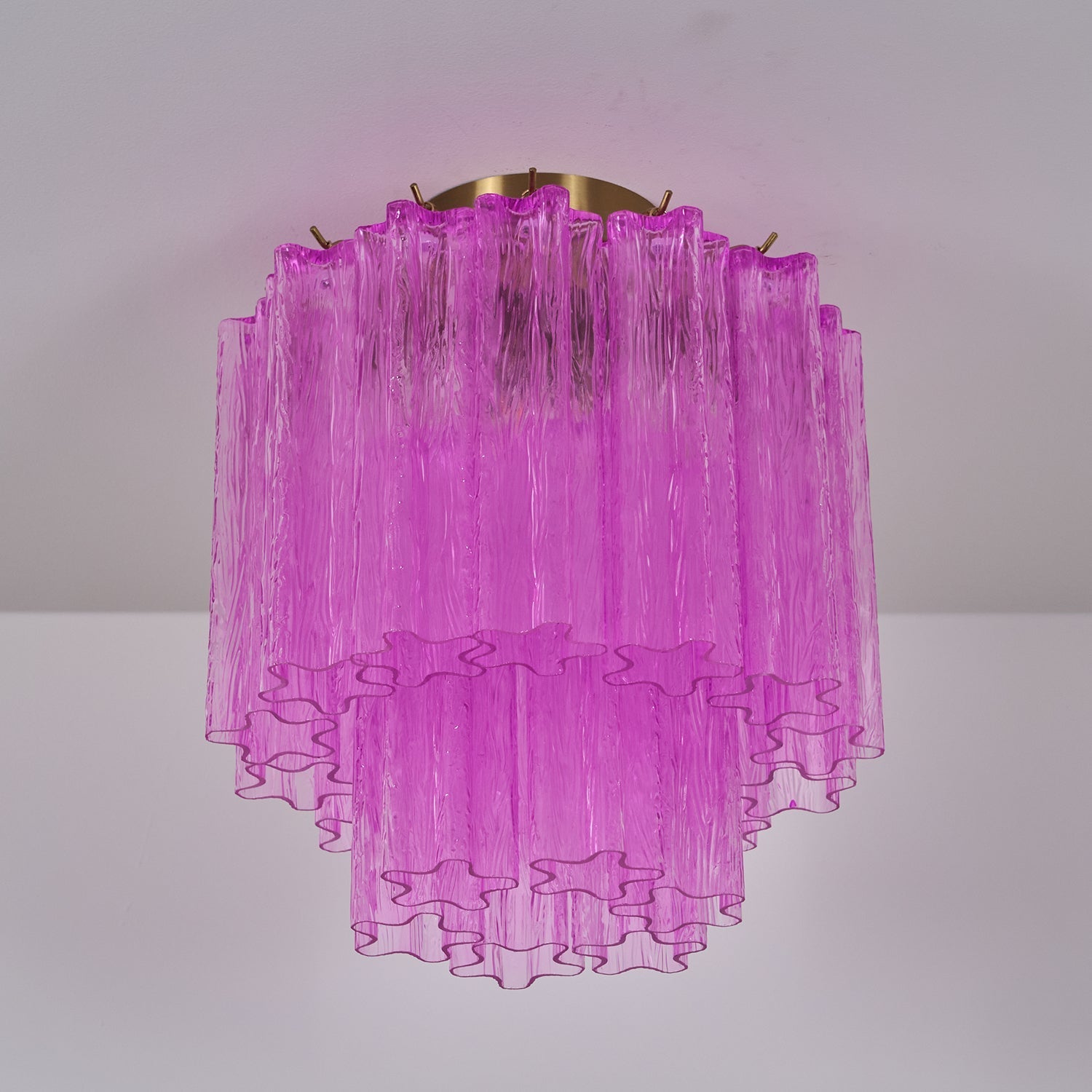 Fiora Purple Glass Ceiling Light detail view 2