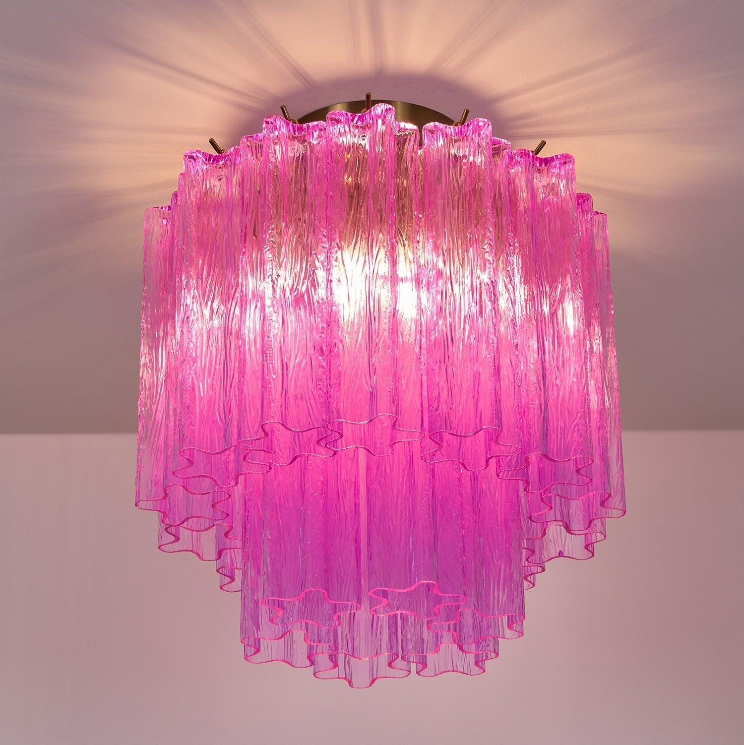 Fiora Purple Glass Ceiling Light detail view 11