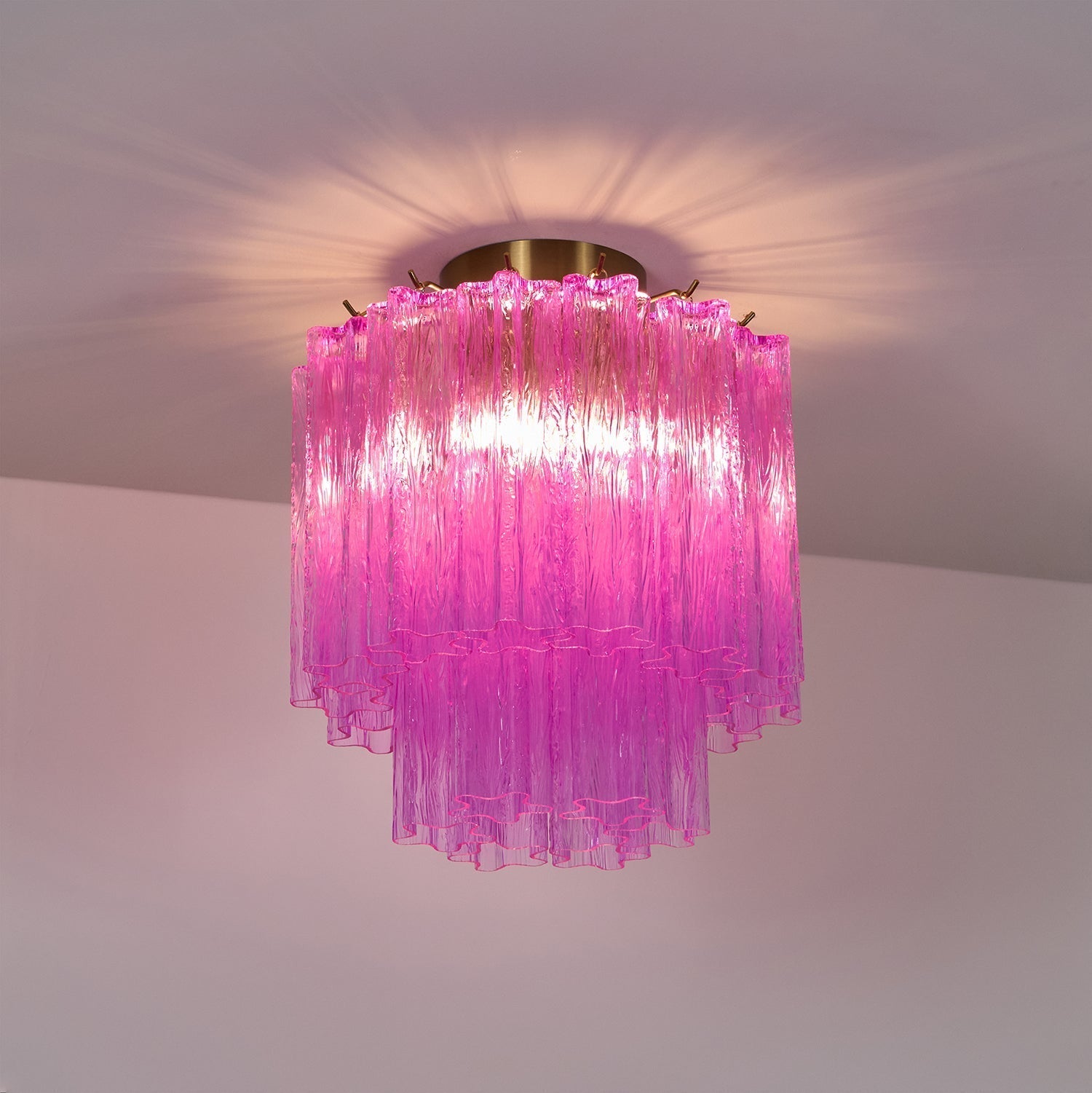 Fiora Purple Glass Ceiling Lamp
