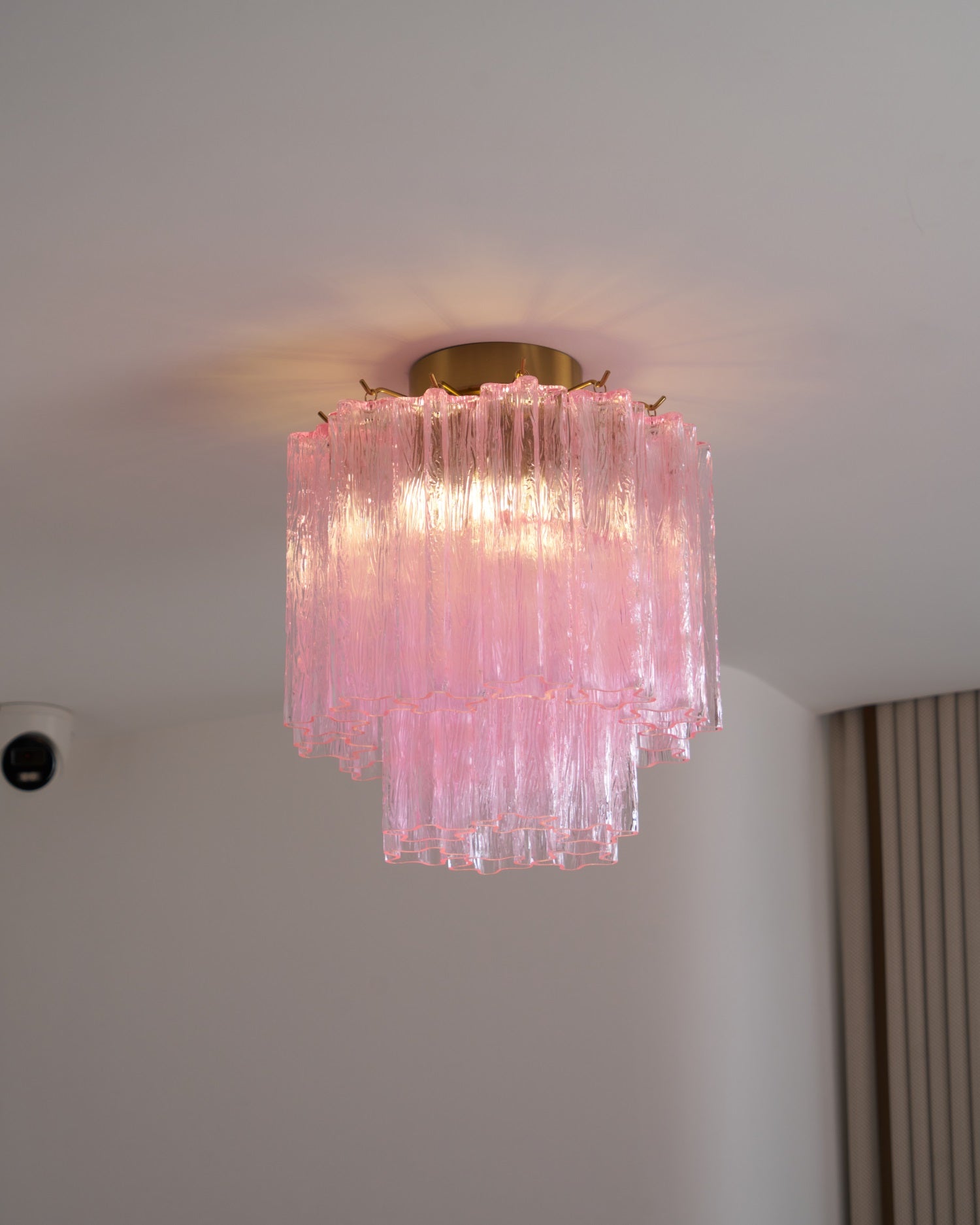 Fiora Pink Murano Glass Ceiling Light