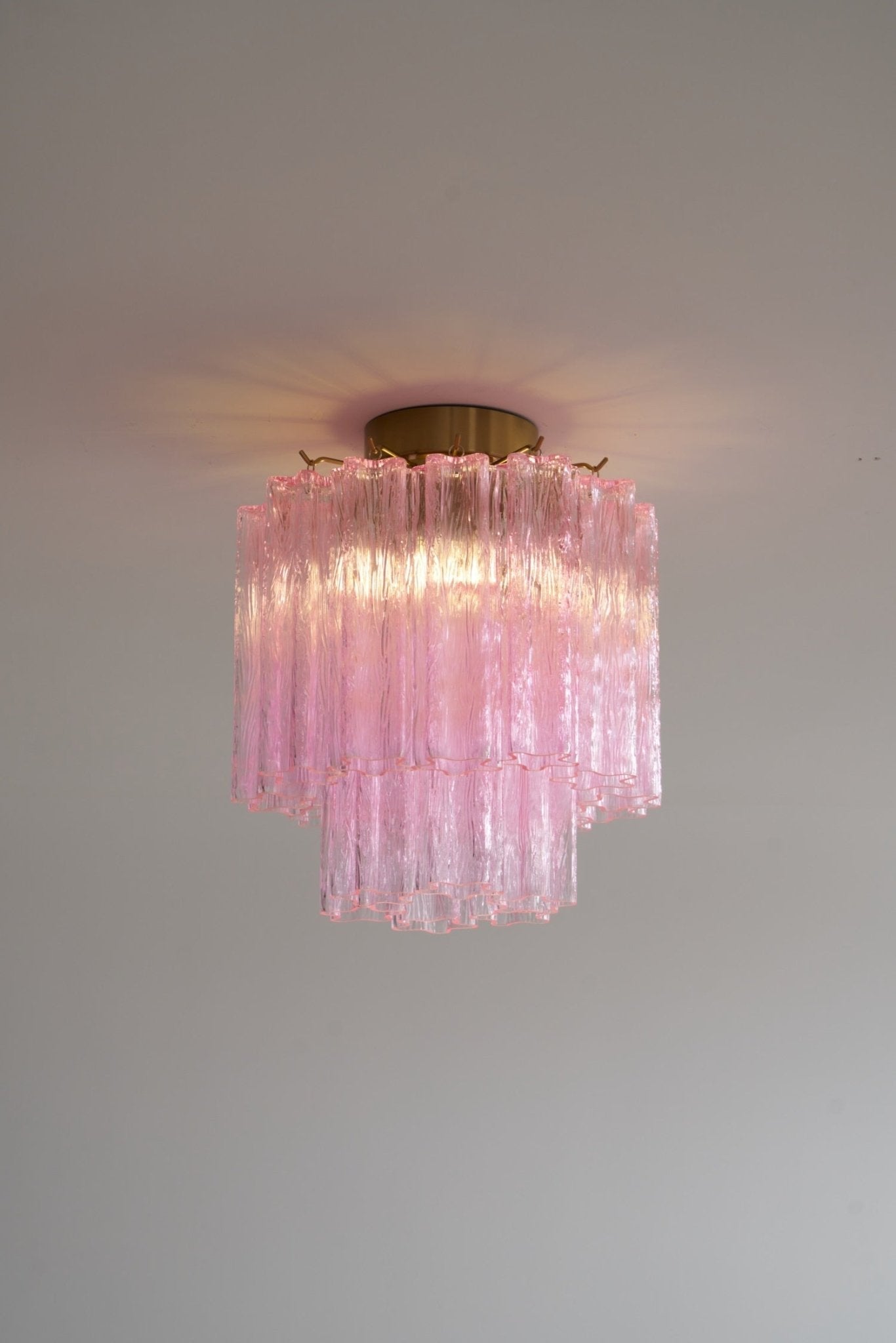 Fiora Pink Murano Glass Ceiling Light