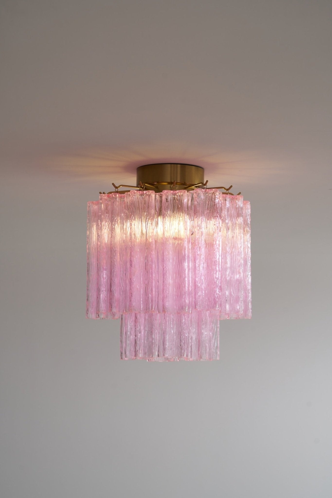 Fiora Pink Murano Glass Ceiling Light