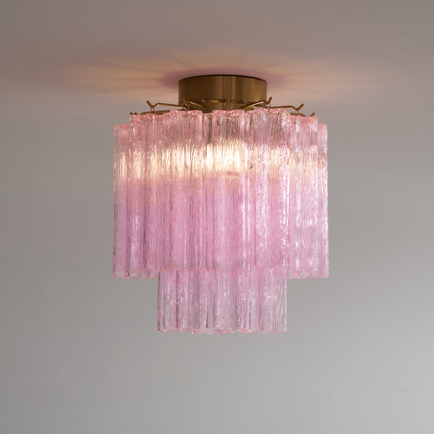Fiora Pink Murano Glass Ceiling Light
