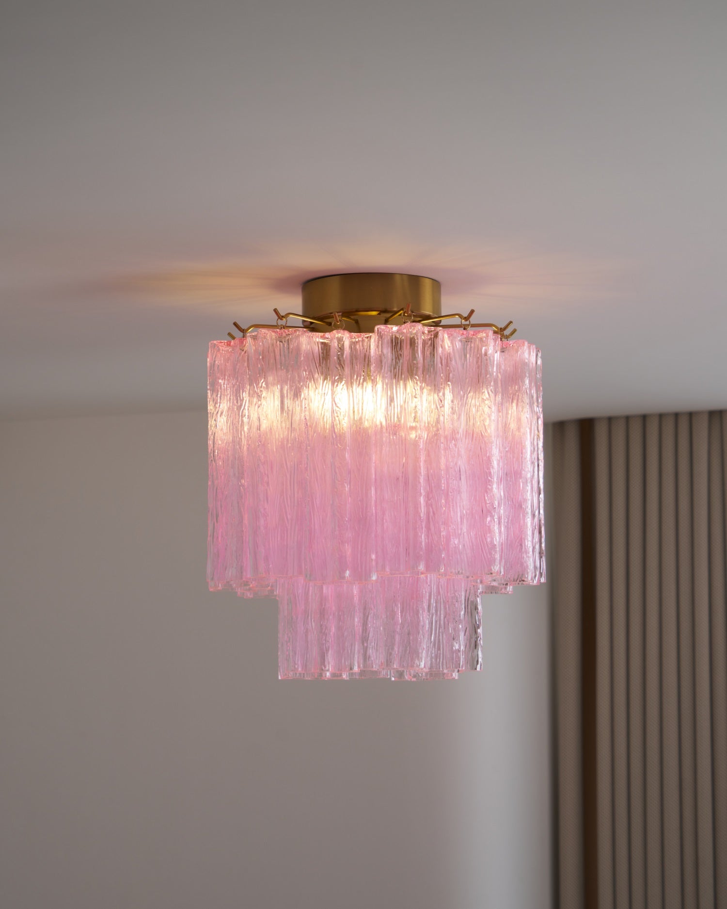 Fiora Pink Murano Glass Ceiling Light