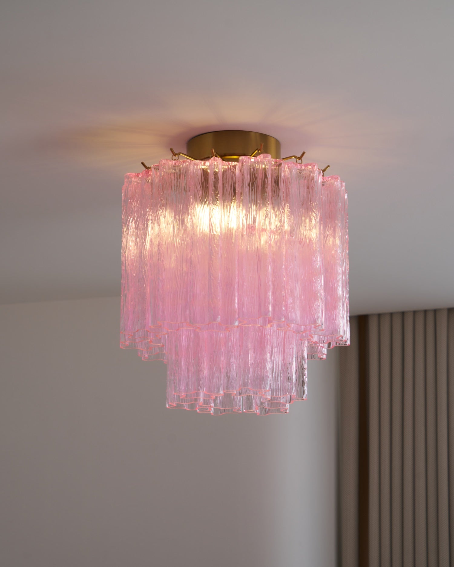 Fiora Pink Murano Glass Ceiling Light