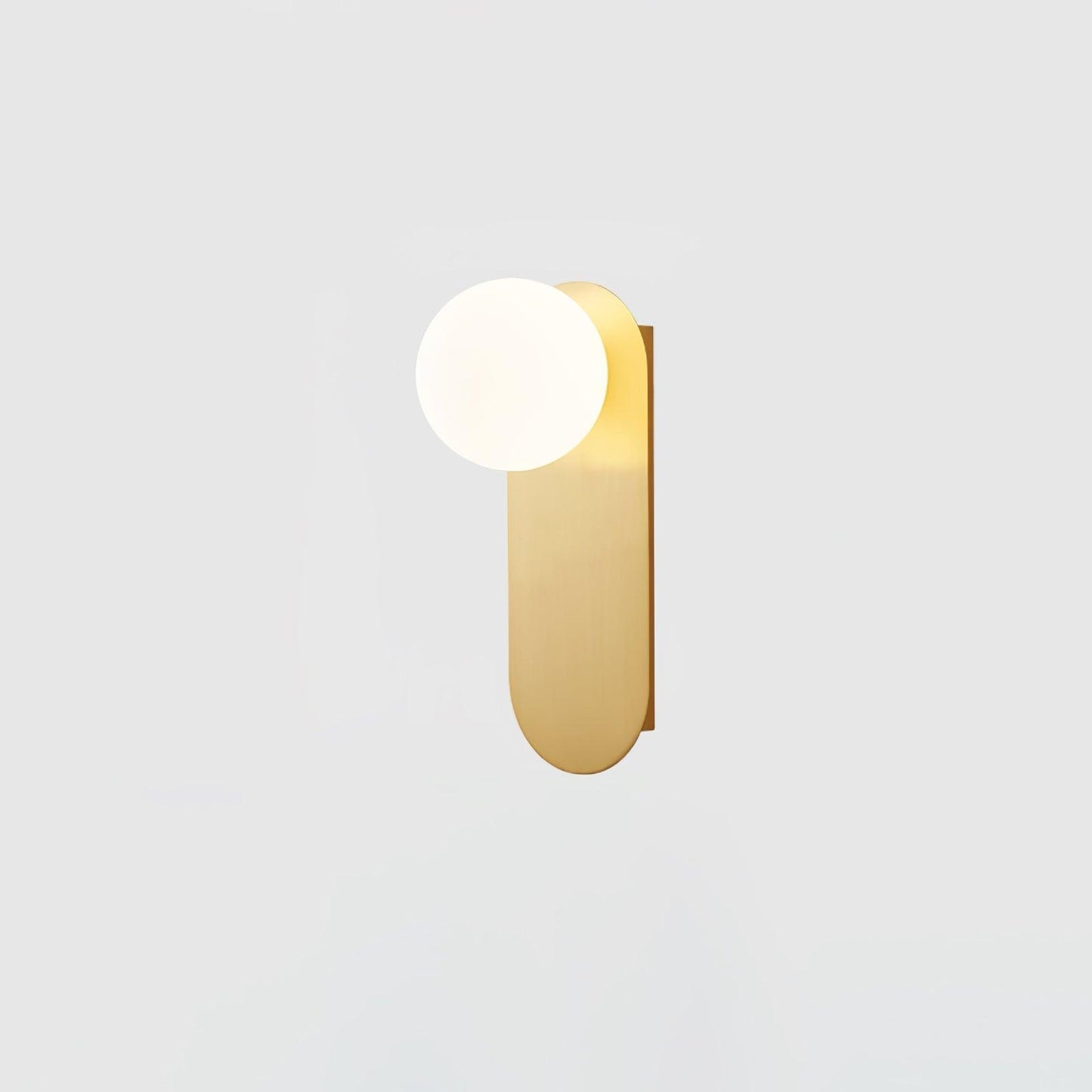 Flat Base Globe Bracket Light Wall Light, Hardwired Wall Sconce, Brass, W 12cm x H 32cm x D 15cm