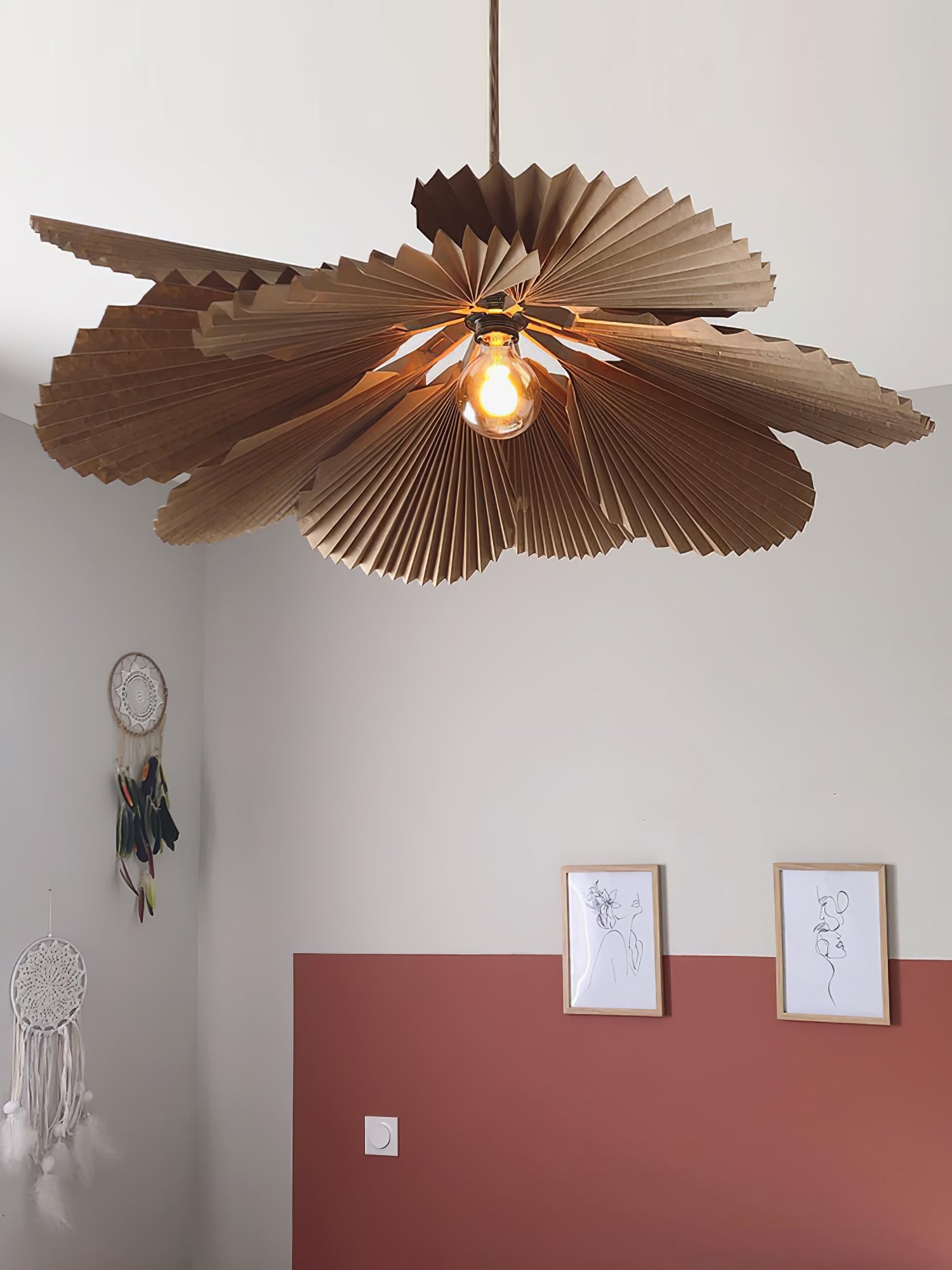 Folded Leaf Lotus Chandelier