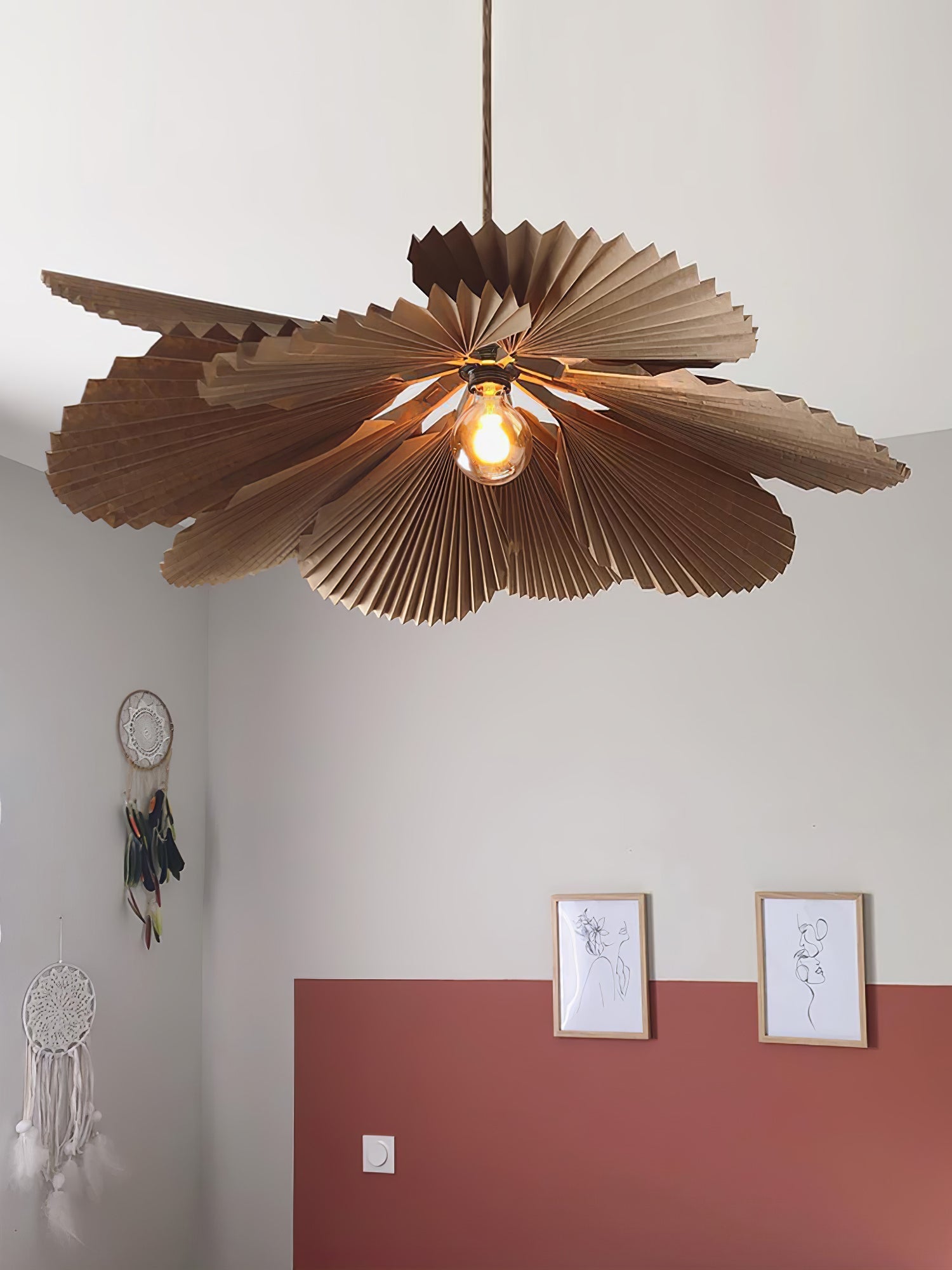 Folded Leaf Lotus Chandelier