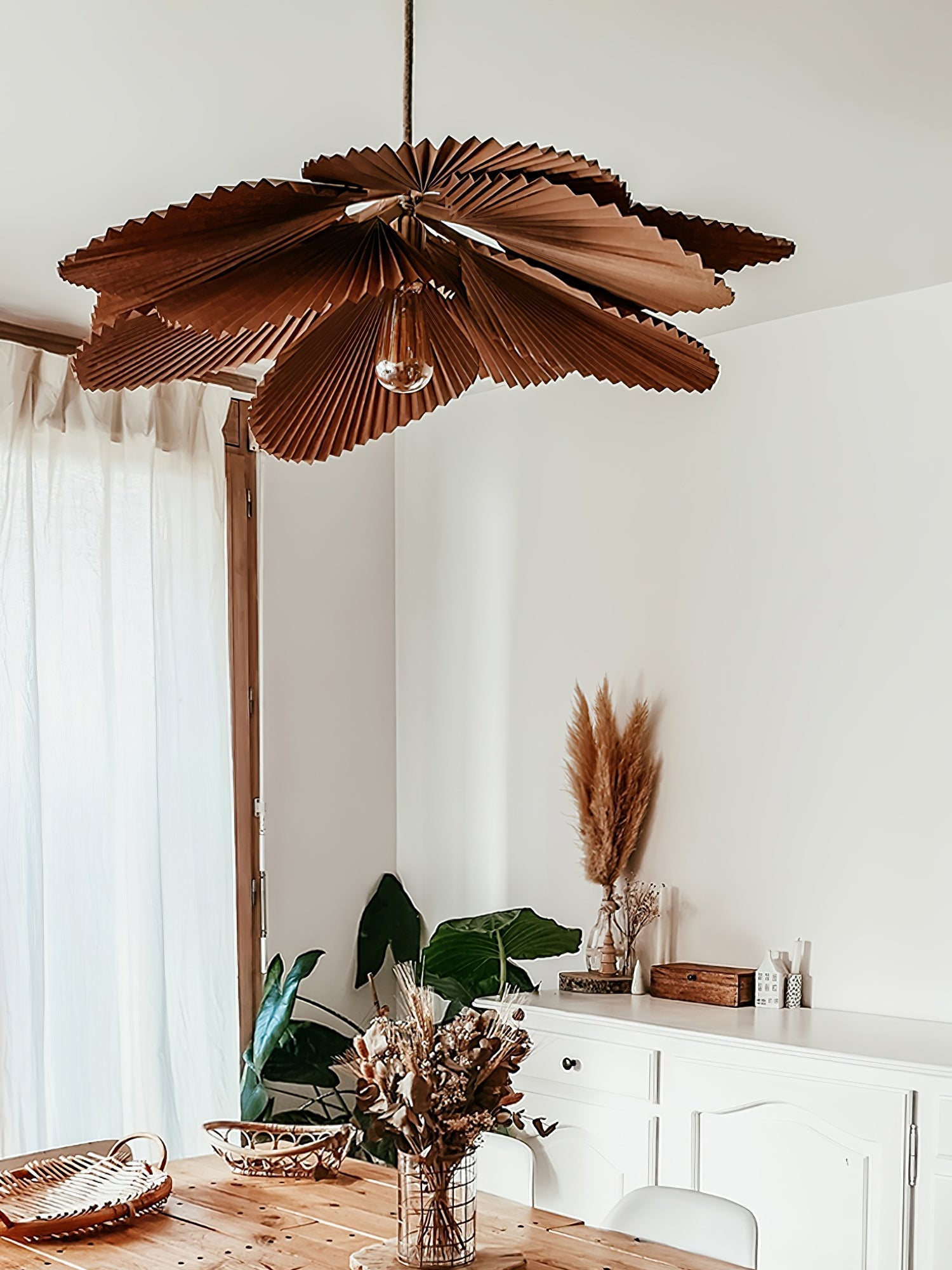 Folded Leaf Lotus Chandelier