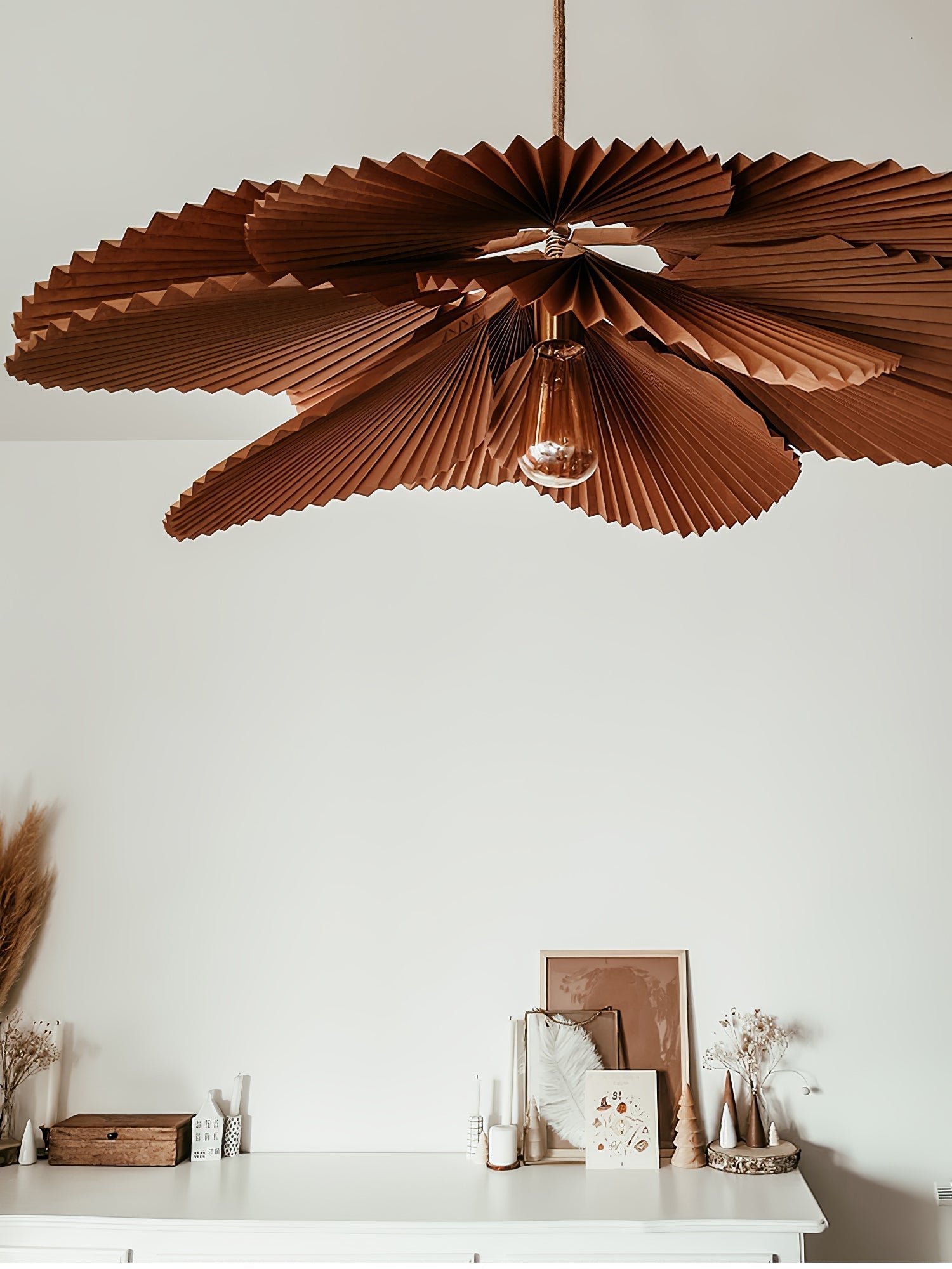 Folded Leaf Lotus Chandelier