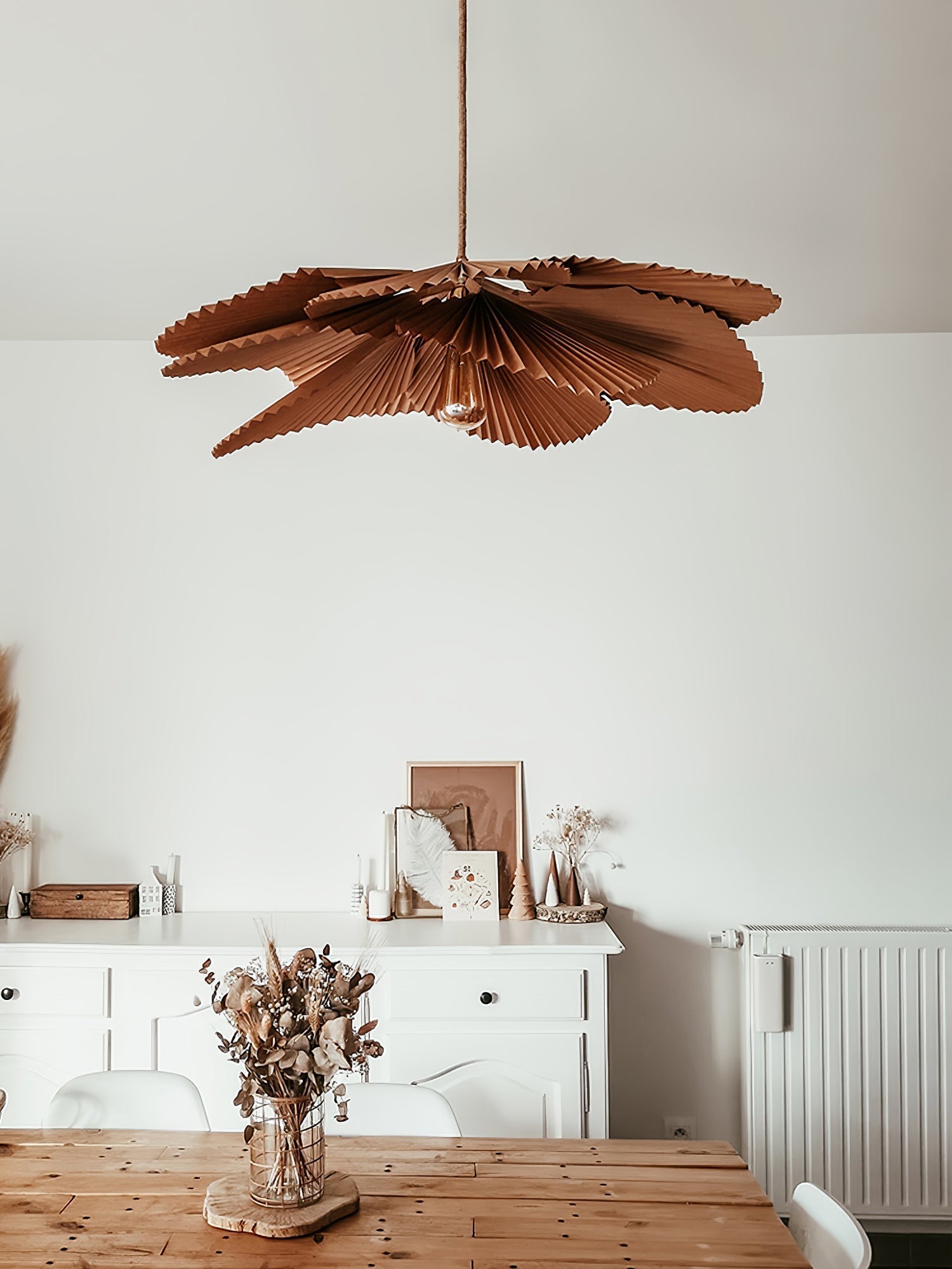 Folded Leaf Lotus Chandelier