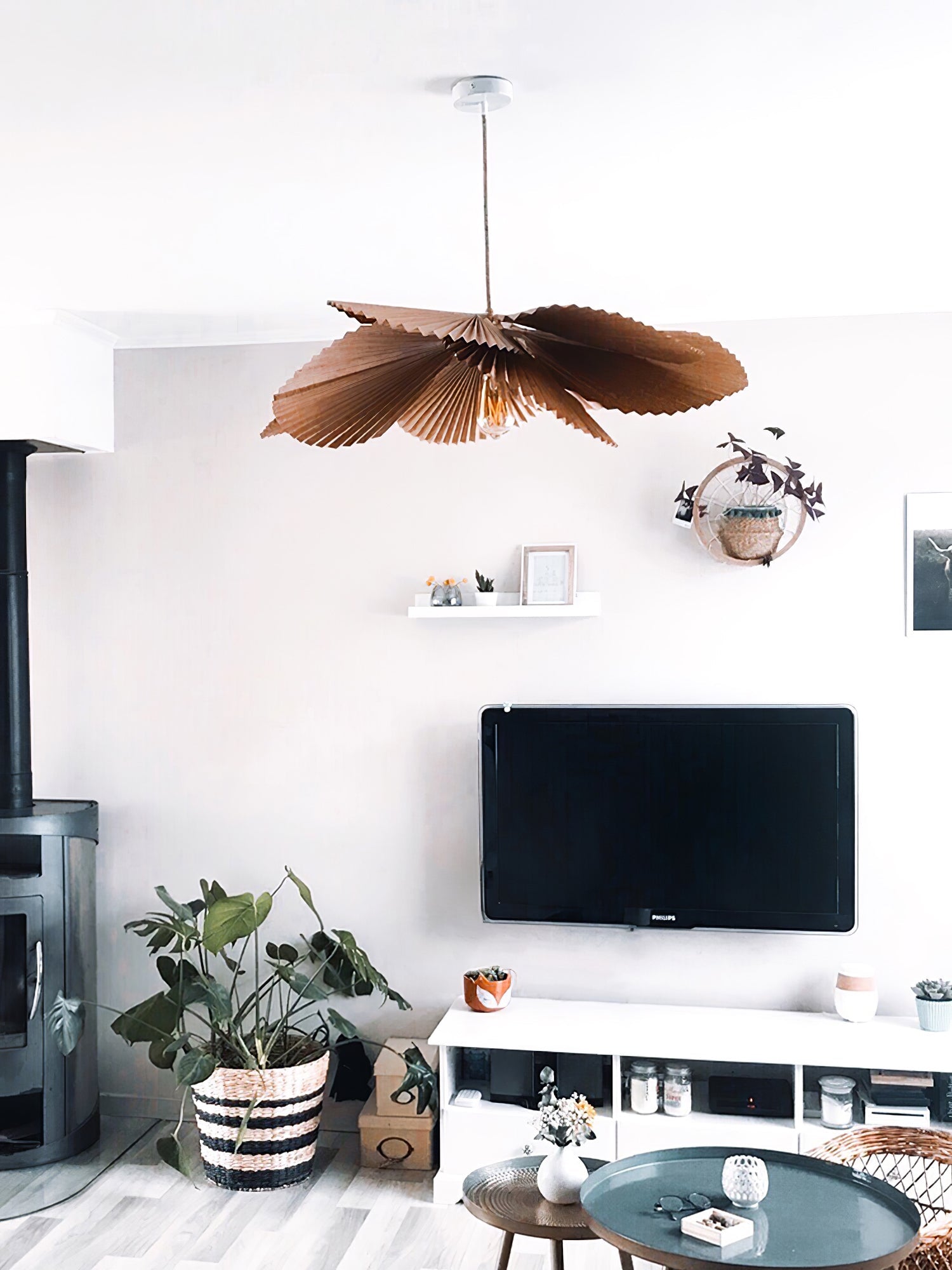 Folded Leaf Lotus Chandelier