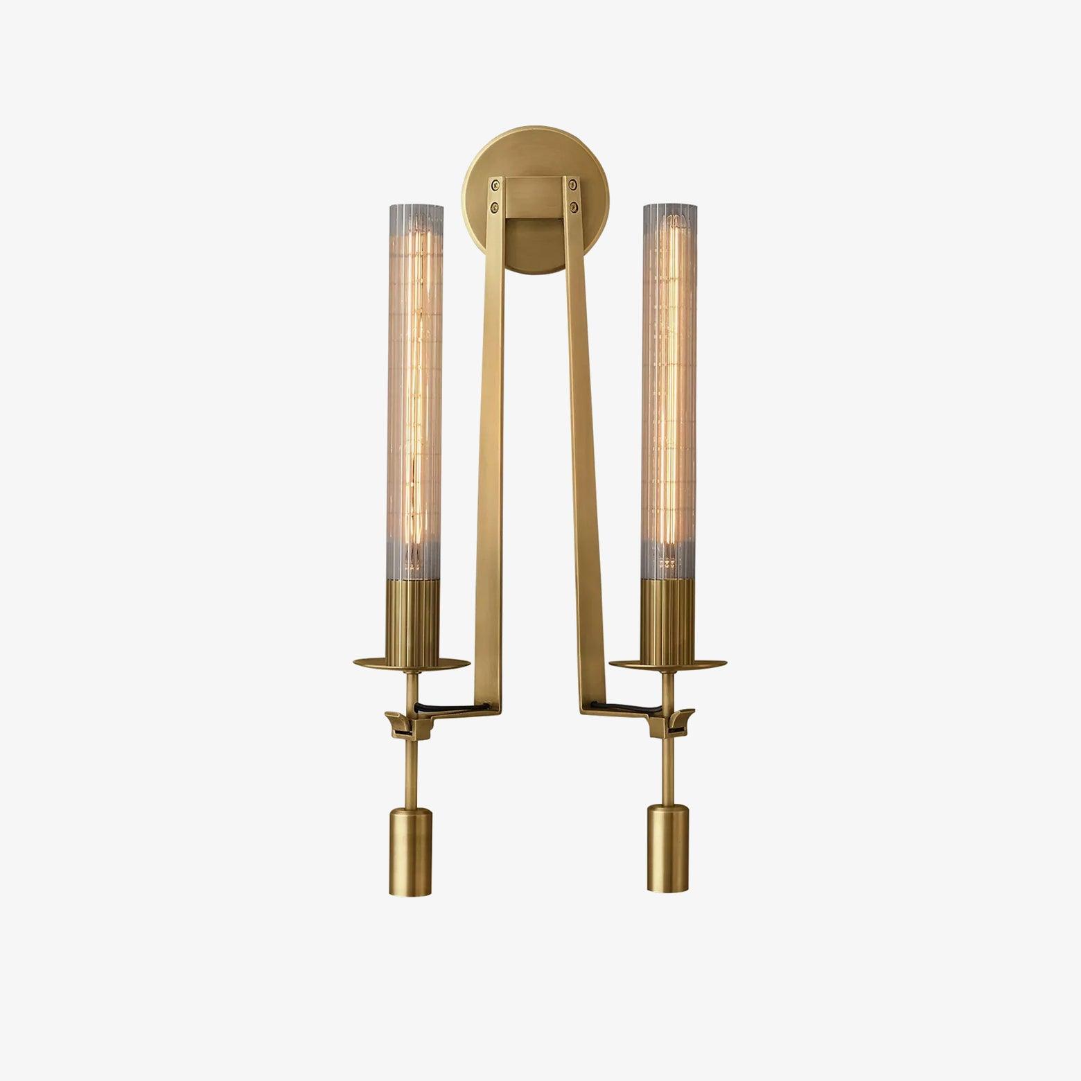 French Classicism Wall Light - Dia 22cm x H 71cm Set of 2 Brass, Hardwired Wall Sconce, detail 8