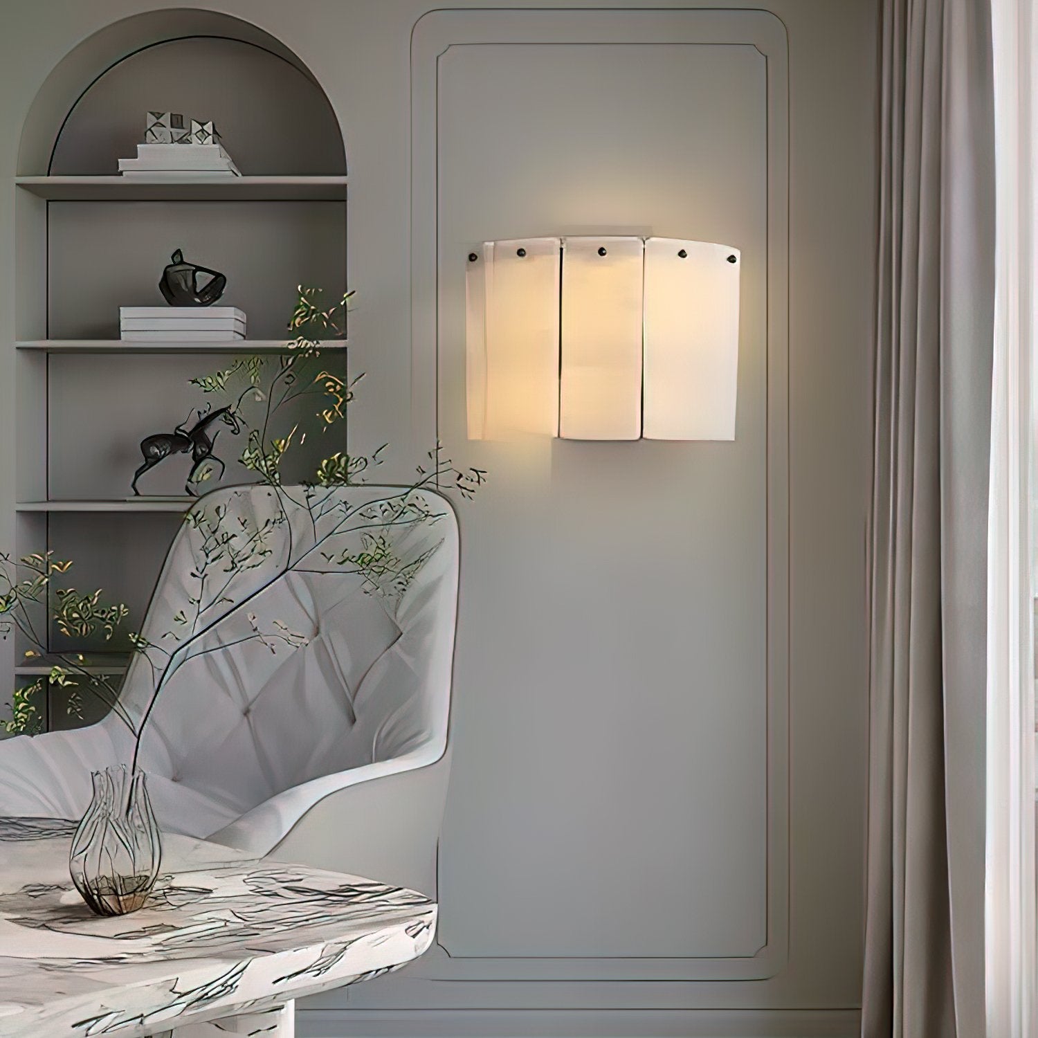 Fractured Alabaster Wall Light - Wall Lamp, Hardwired Wall Sconce, detail 8