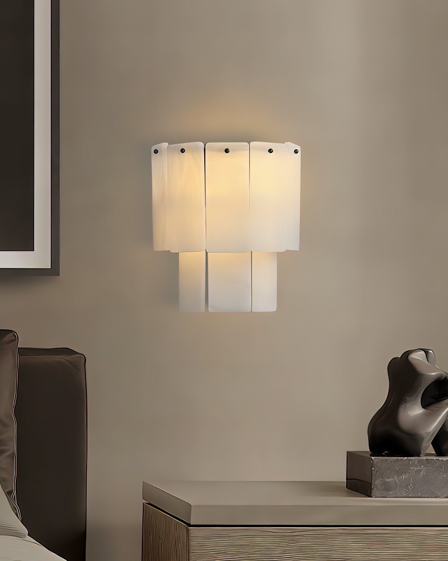 Fractured Alabaster Wall Light - Wall Lamp, Hardwired Wall Sconce, detail 13