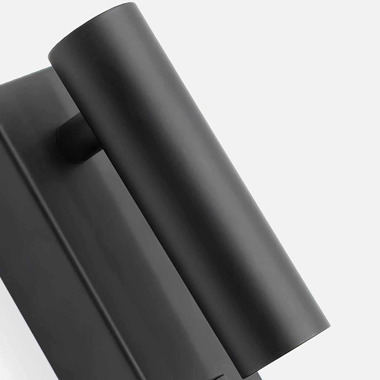 Black Bedside USB Wall Light - ∅ 3″ x H 7.2″ Aluminum alloy, Bedroom Wall Sconce, detail 4