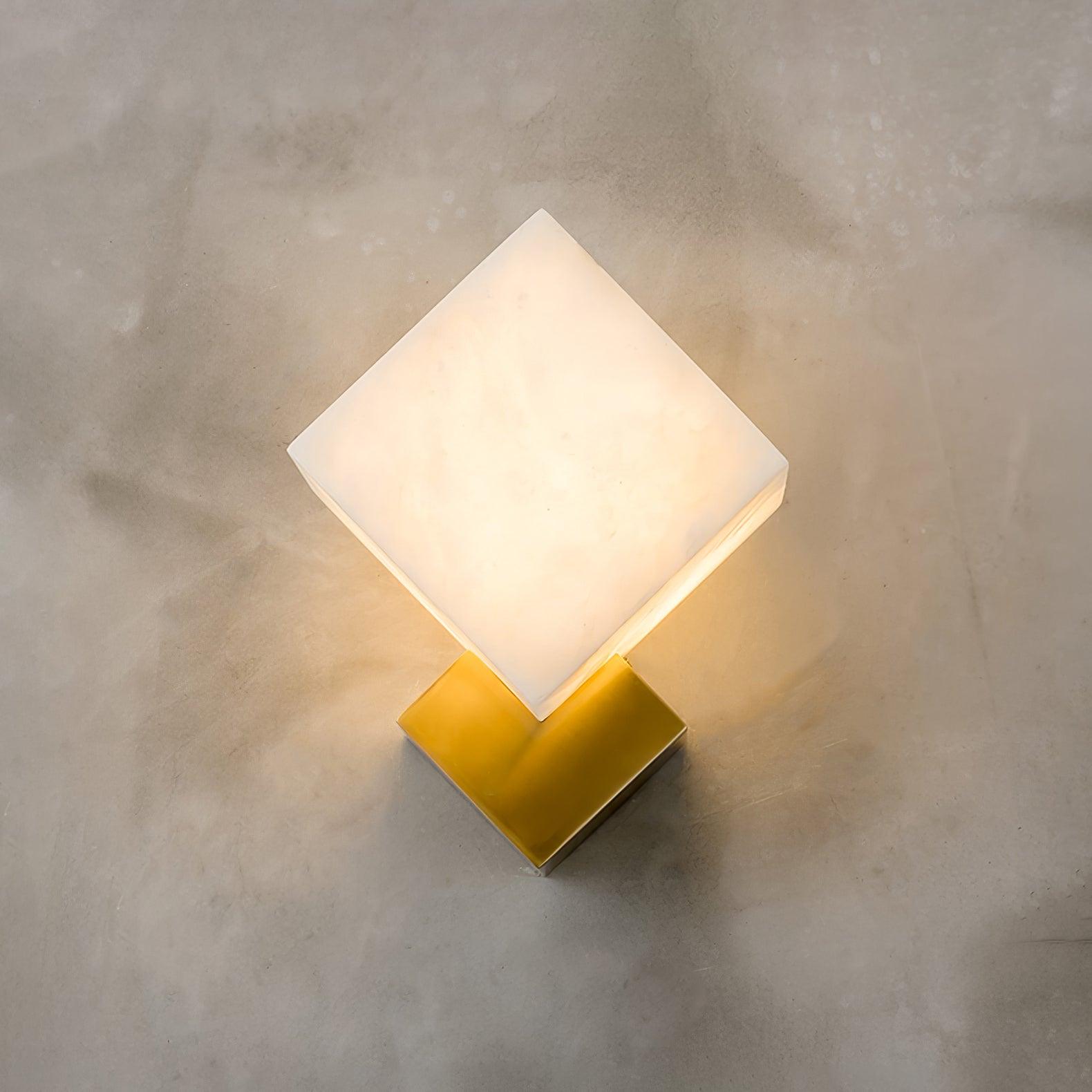 Block Alabaster Wall Light, Bedroom Wall Sconce, detail 10