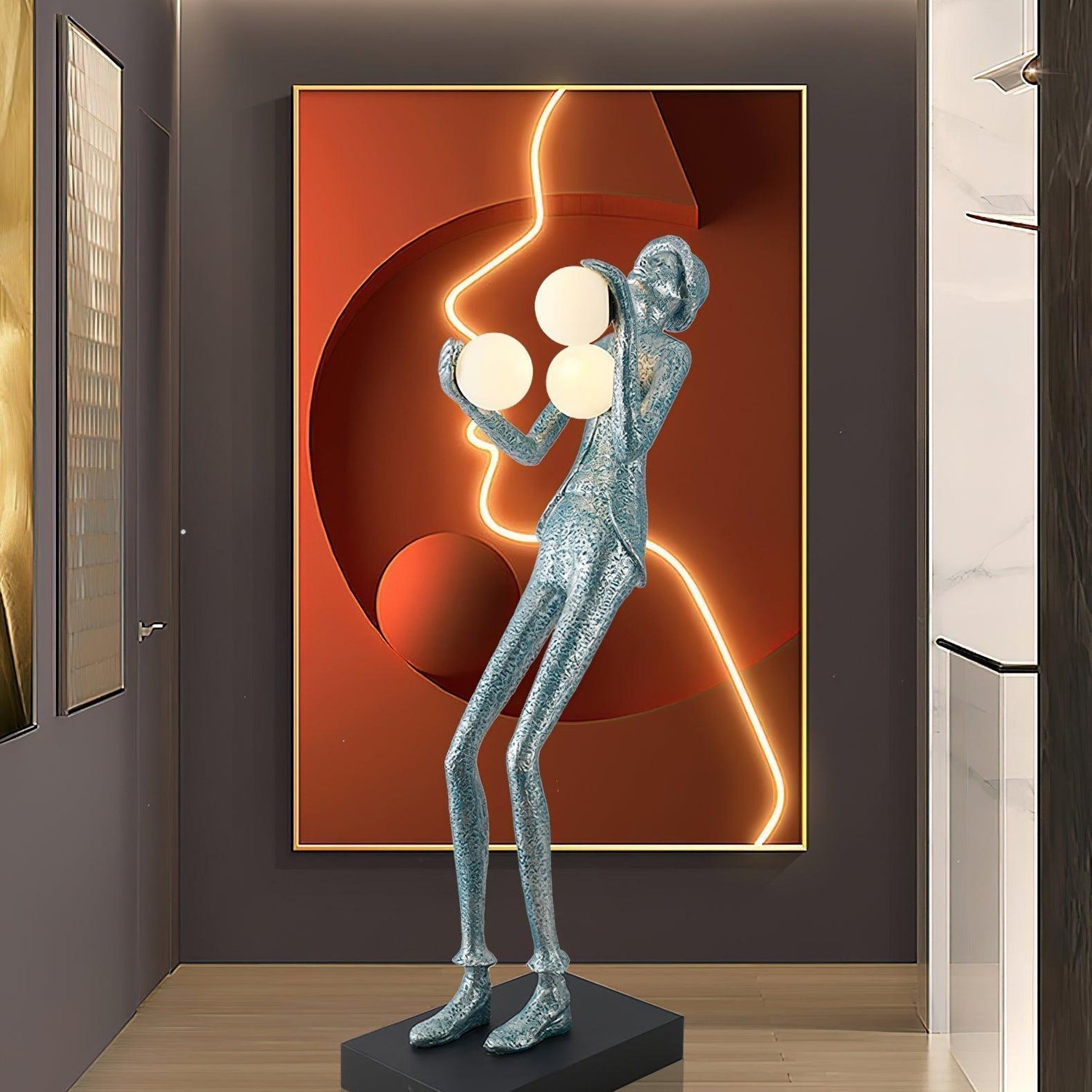 Gentleman Sculpture Floor Light, Floor Lamp, detail 26