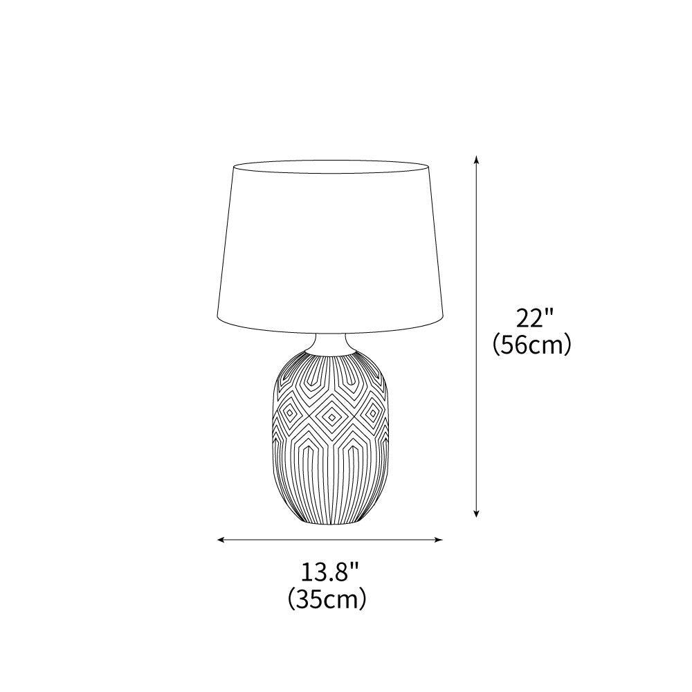 Geometric Ripple Table Lamp 13.8