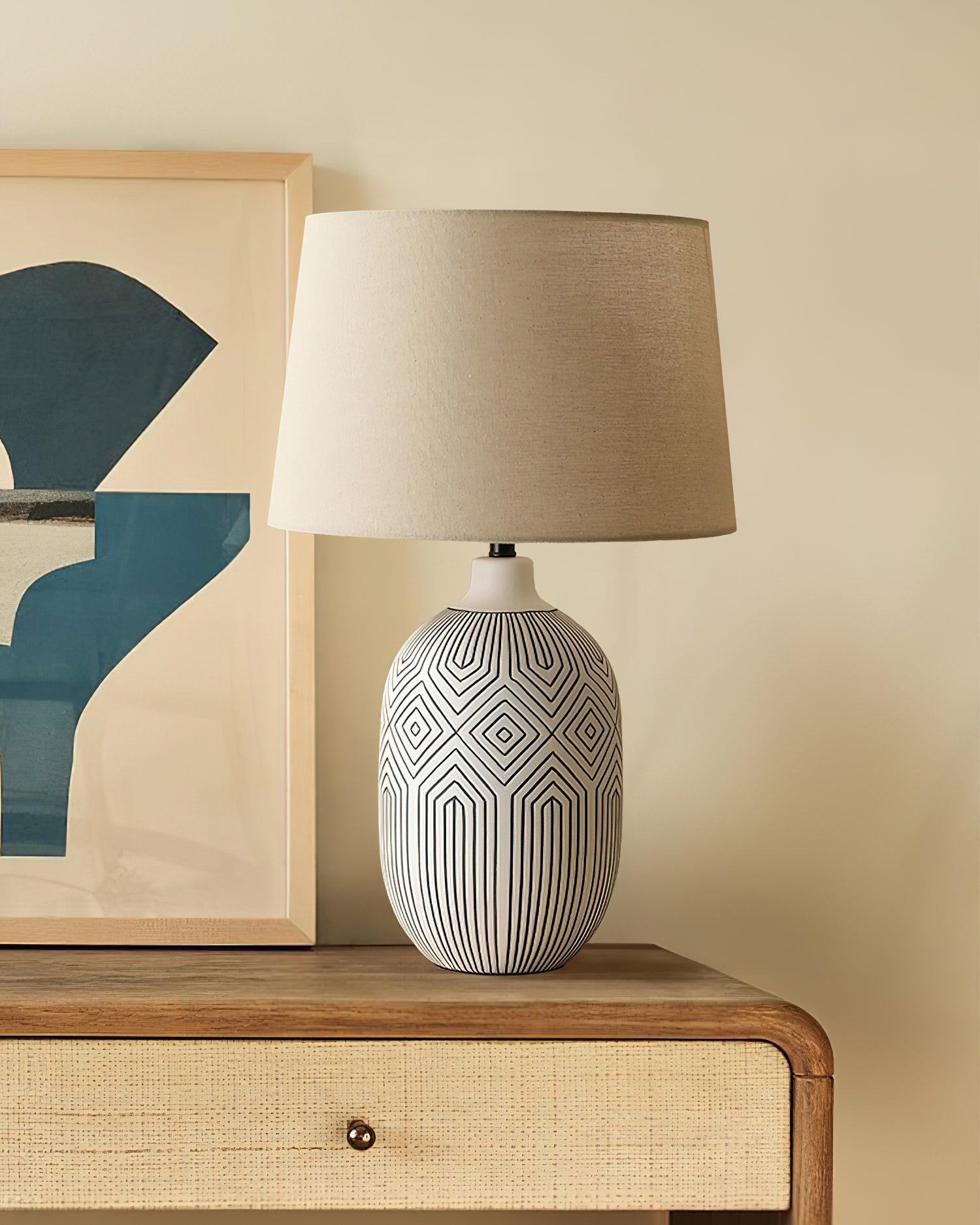 Geometric Ripple Table Lamp 13.8