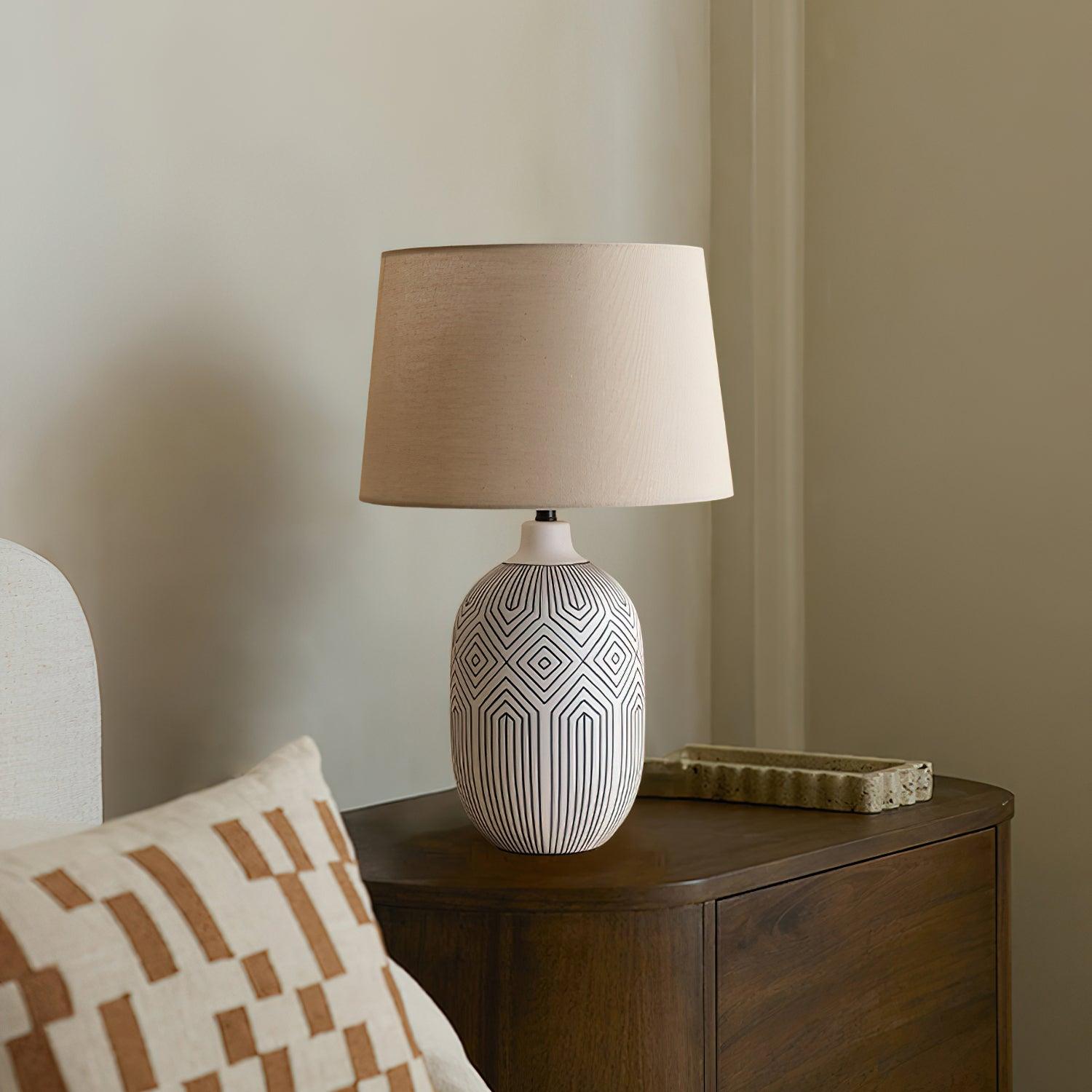 Geometric Ripple Table Lamp 13.8