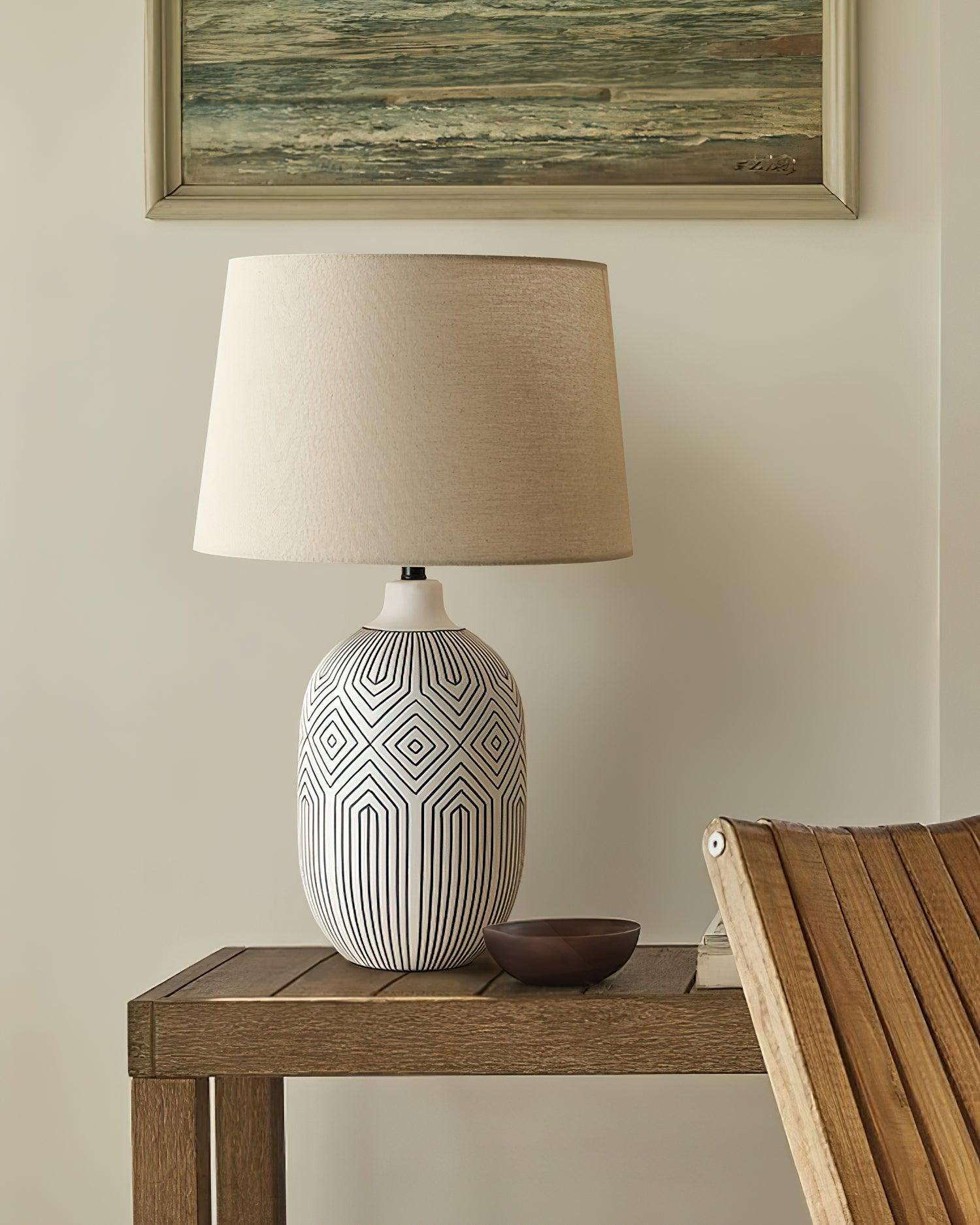 Geometric Ripple Table Lamp 13.8