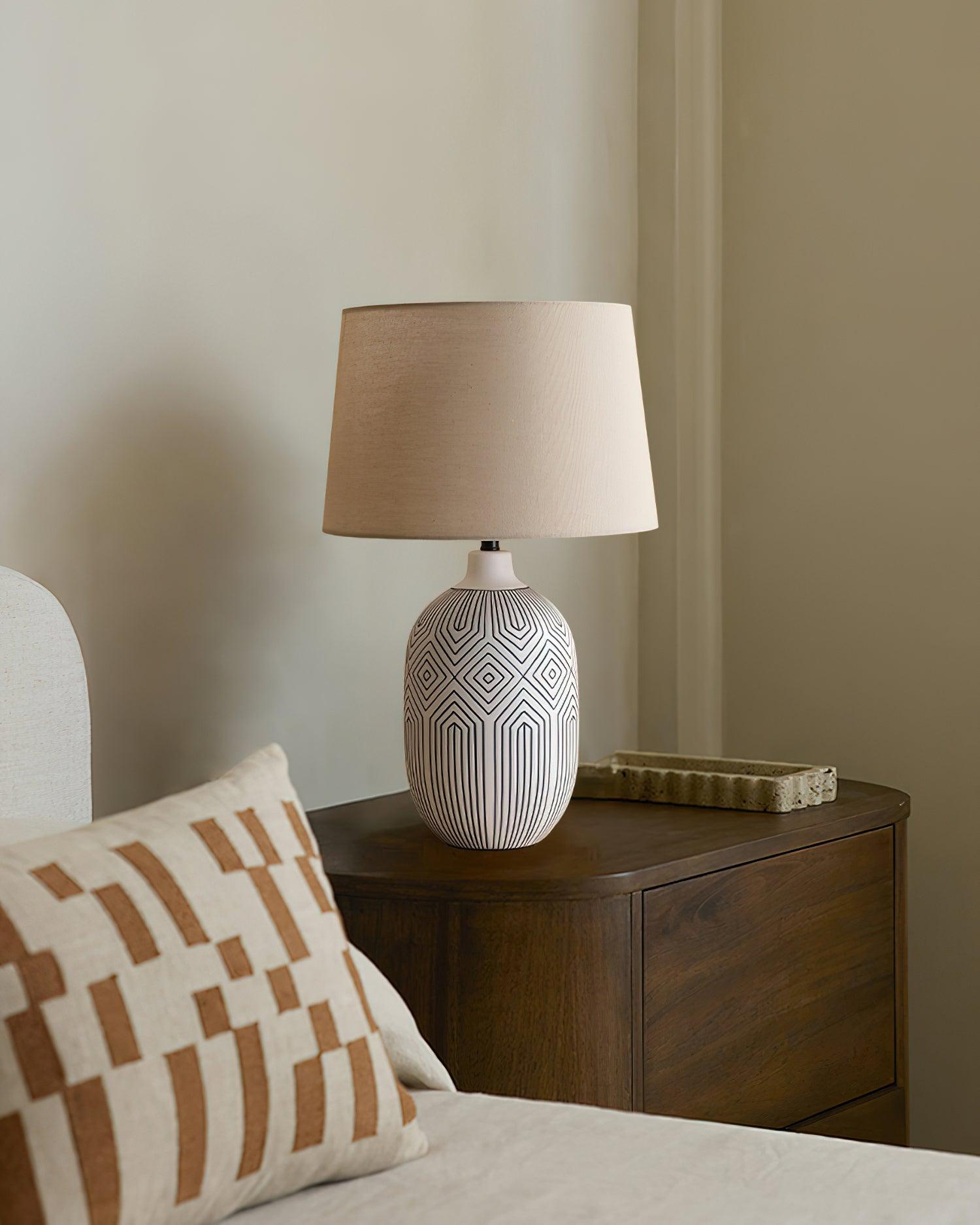 Geometric Ripple Table Lamp 13.8