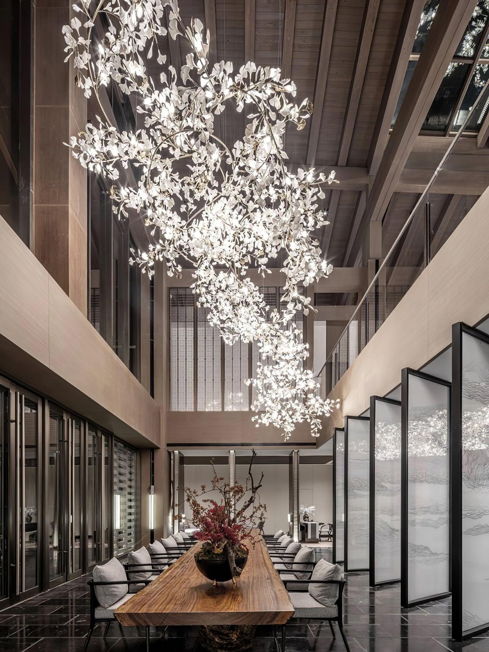 Ginkgo Leaf Cluster Chandelier