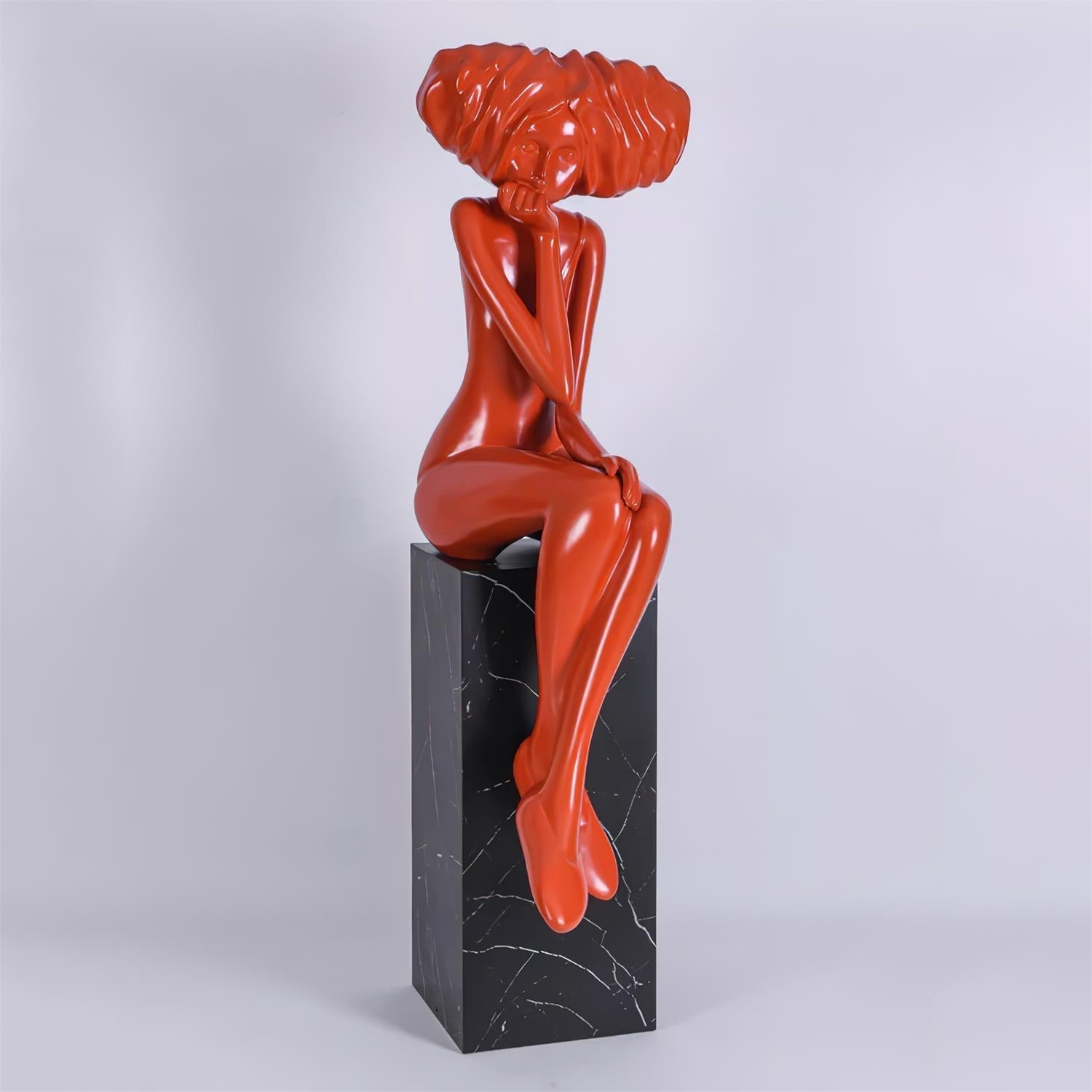 Glass Girl Meditate Sculpture Ornaments, Floor Lamp, detail 45