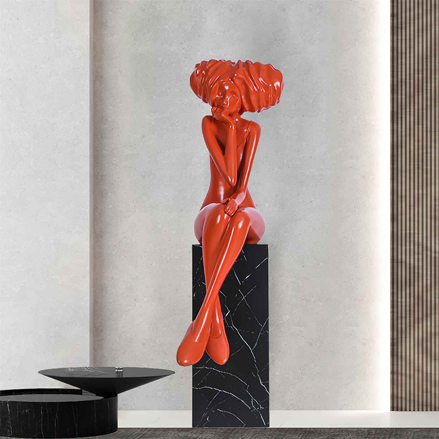 Glass Girl Meditate Sculpture Ornaments, Floor Lamp, detail 56