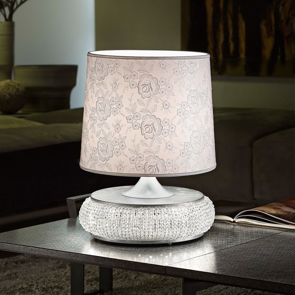 Glamorous Chrome Crystal Table Lamp table lamp in crystal, chrome | Tianguang Select