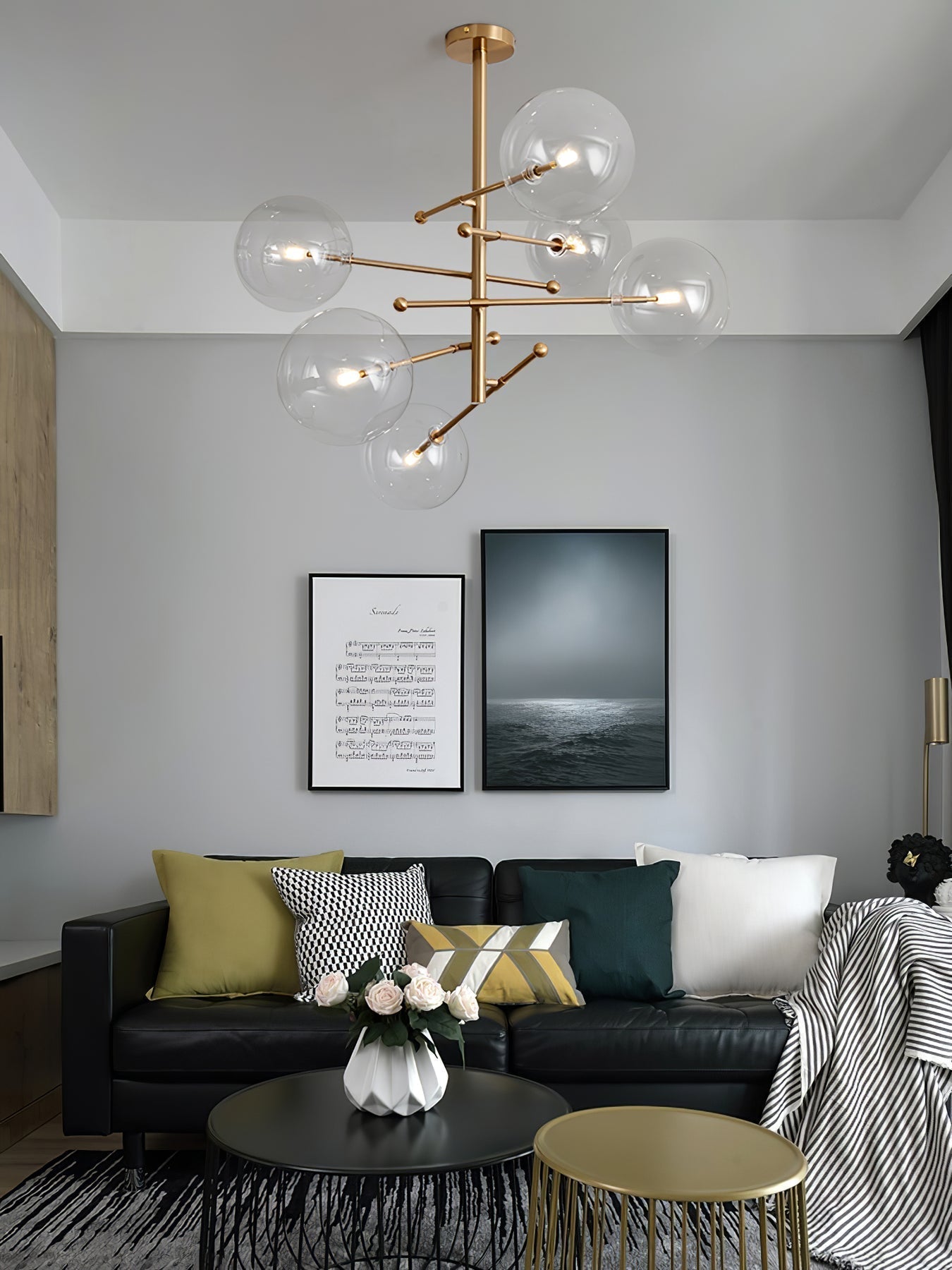 Glass Globe Mobile Chandelie