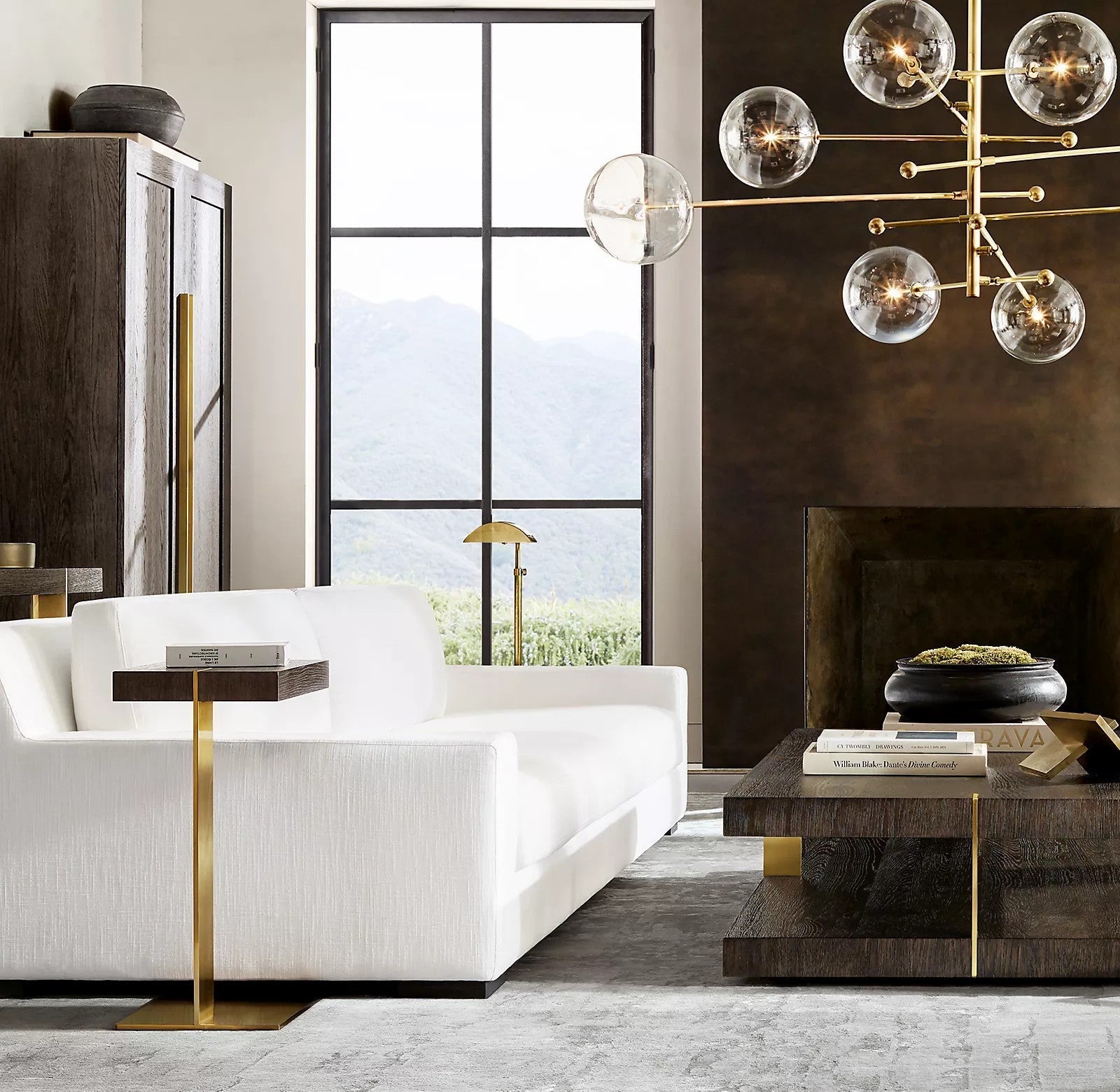 Glass Globe Mobile Crown Chandelier