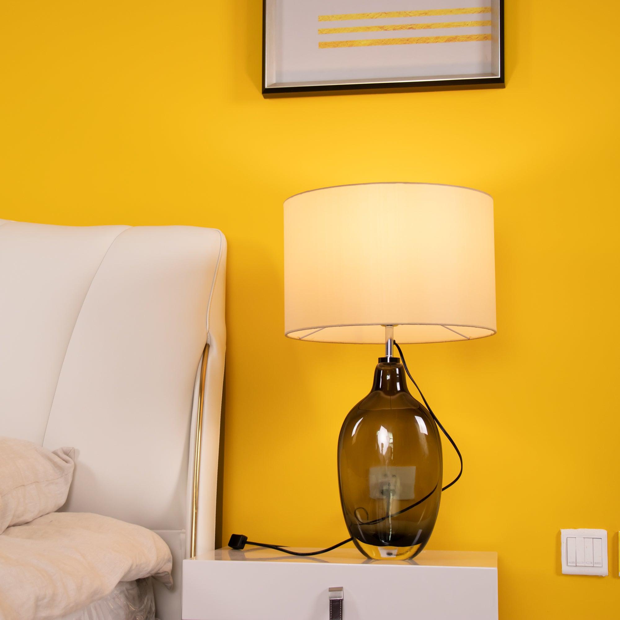 Glazed Crystal Reading Table Lamp