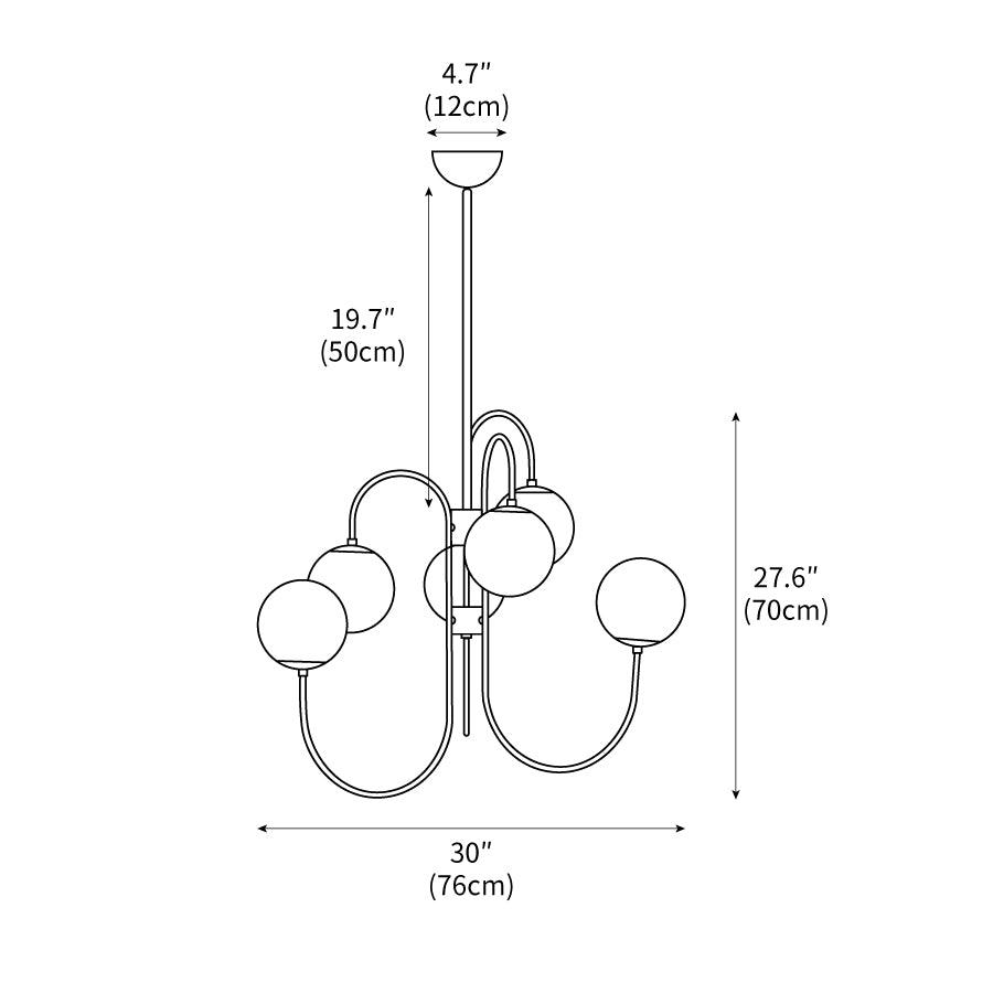 Gooseneck Chandelier 30