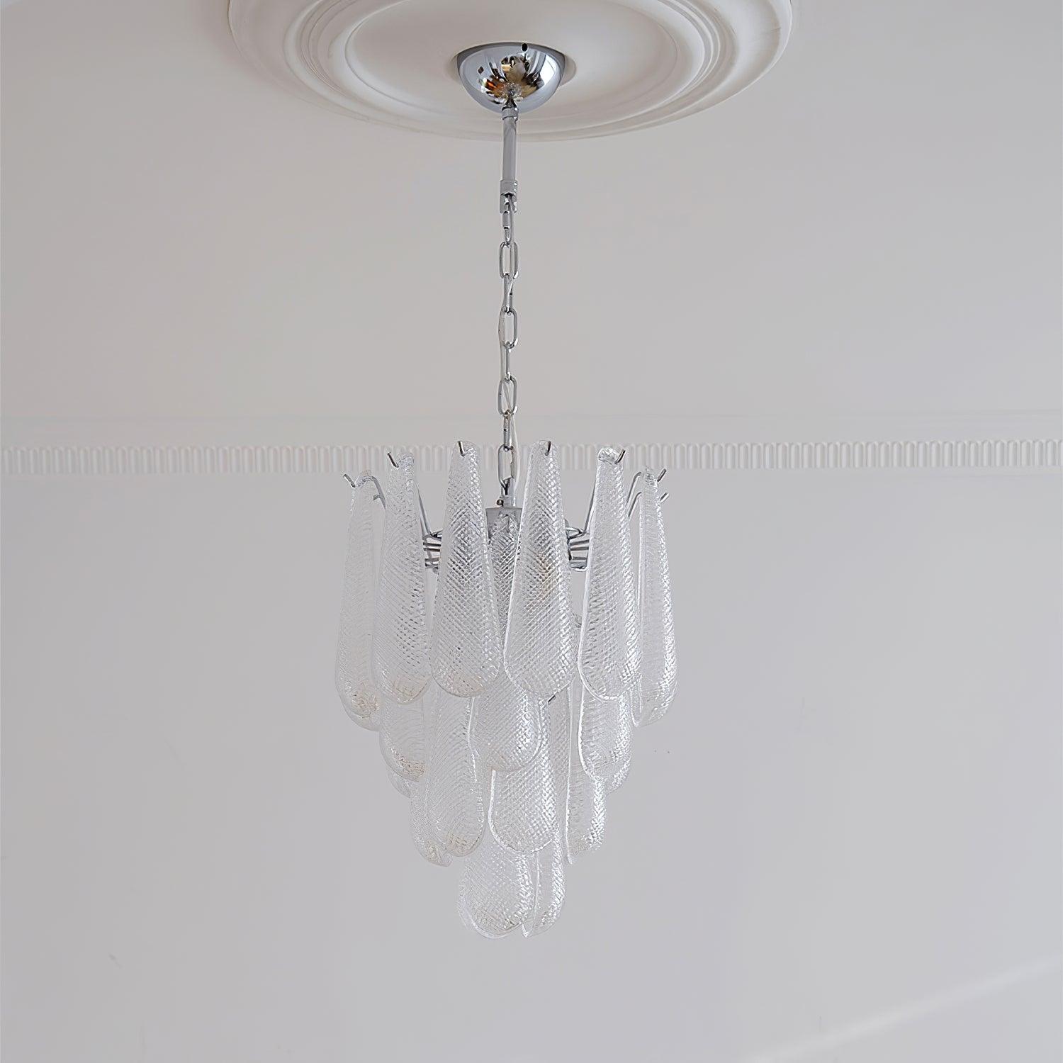 Grid Glass Waterfall Chandelier