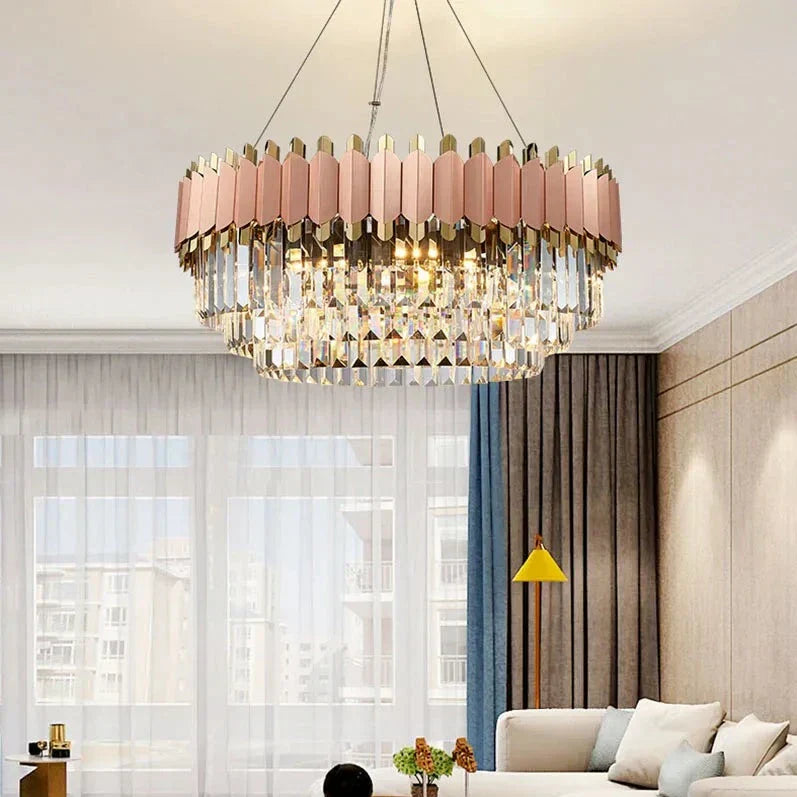 Gio Rose Gold Modern Chandelier — product detail 3