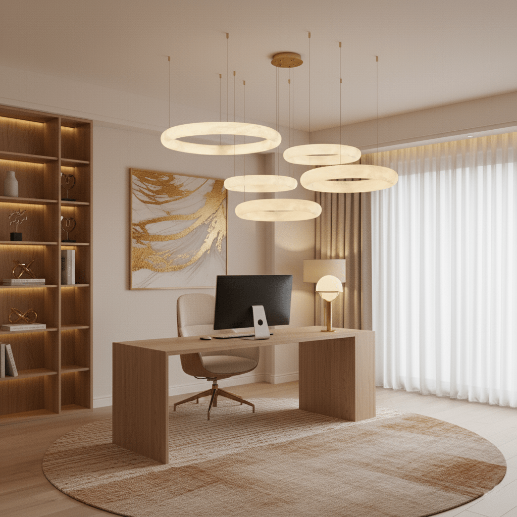 Halo Di Pietra Alabaster Chandelier