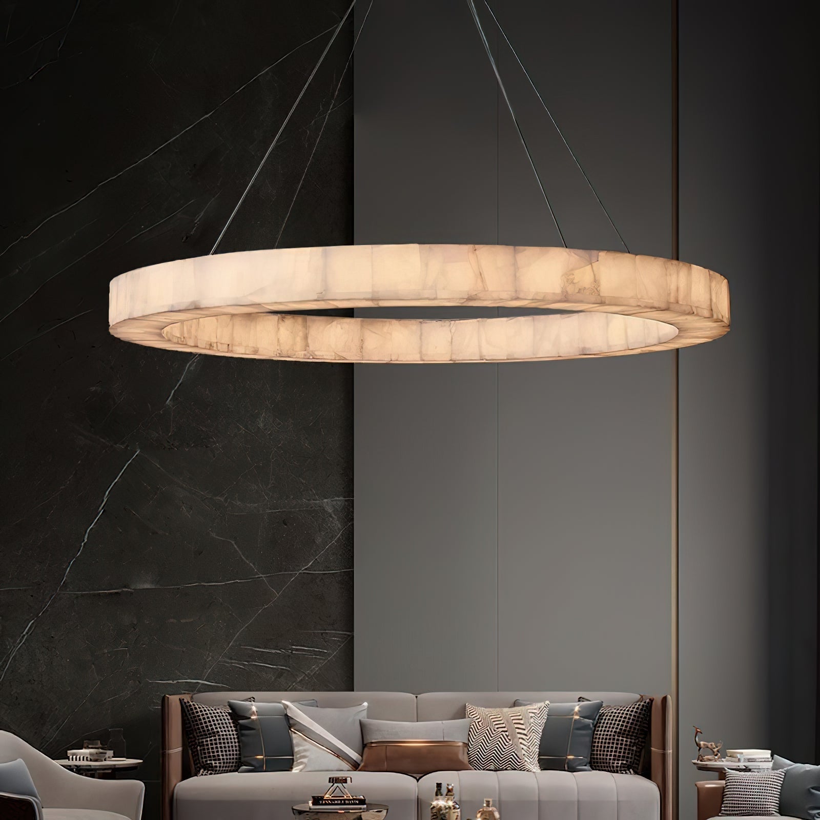 Halo Alabaster Chandelier
