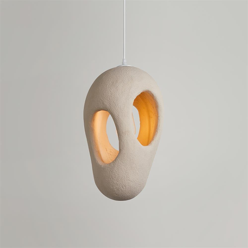 Hand-Built White Pendant Lamp detail view 5