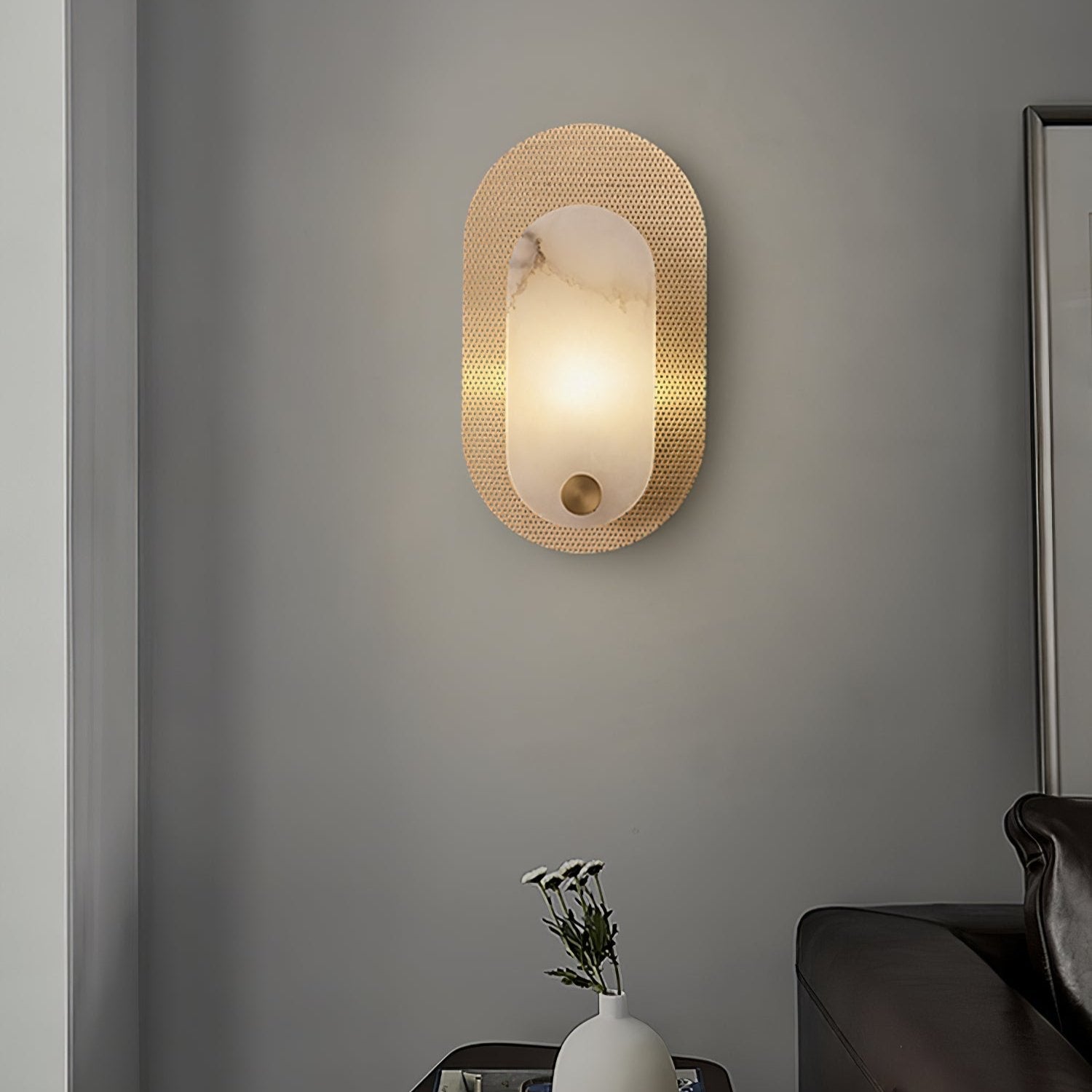 Harlan Alabaster Wall Sconce