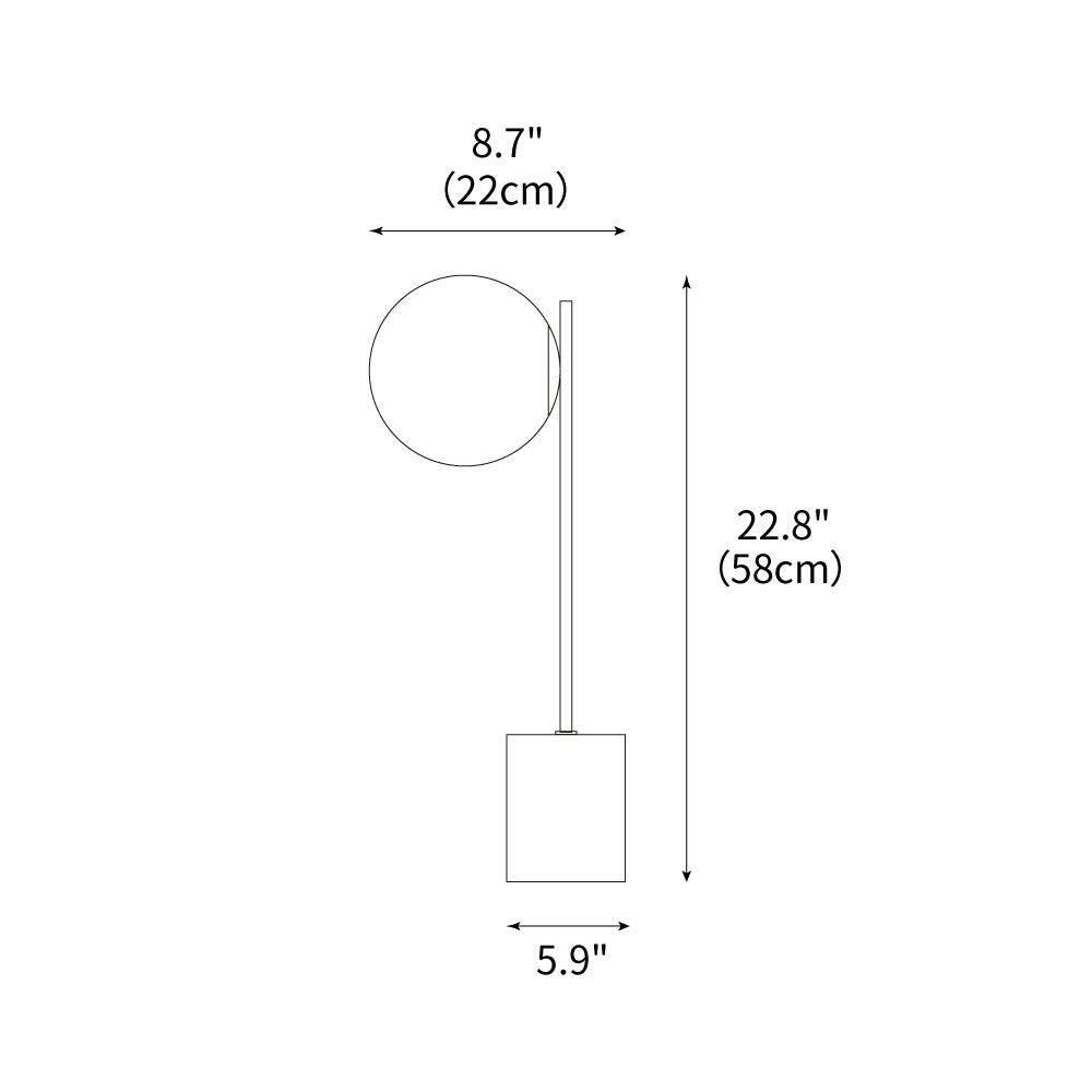 Harper Globe Table Lamp 8.7