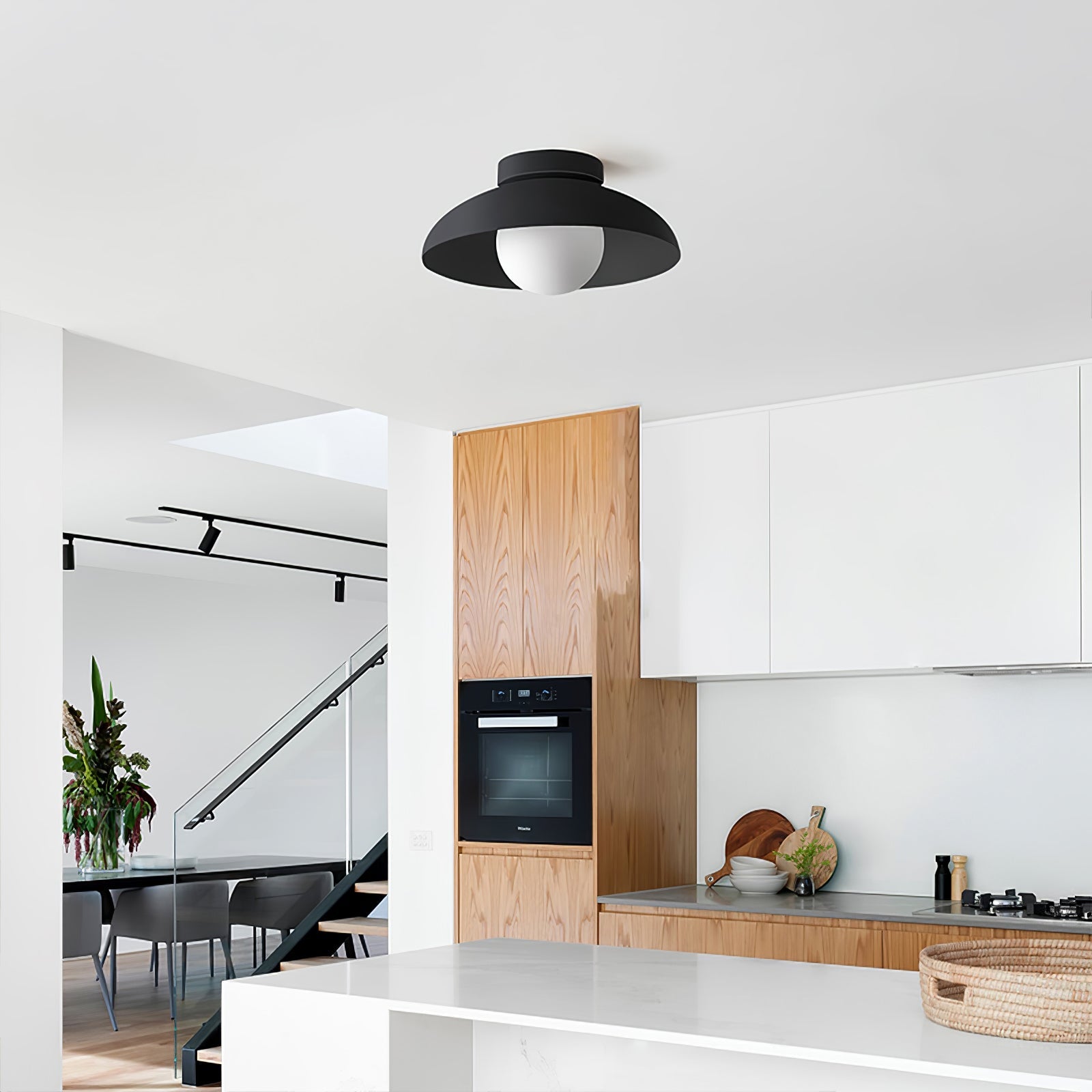 Harper Glass Dome Ceiling Light