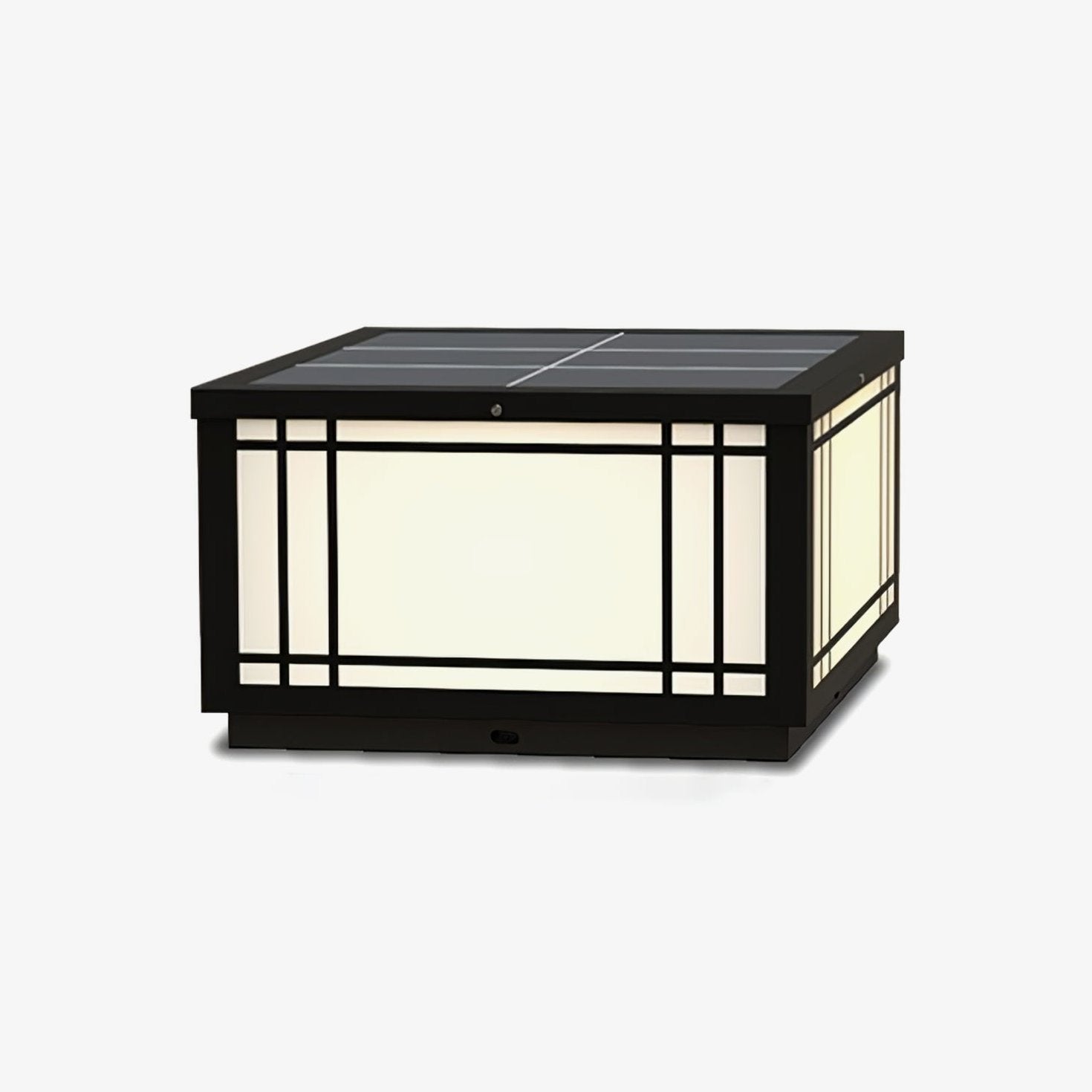 Harrison Solar Cube Garden Light Exterior Lamp, Outdoor Wall Light, Stainless steel, L 20cm x W 20cm x H 18cm