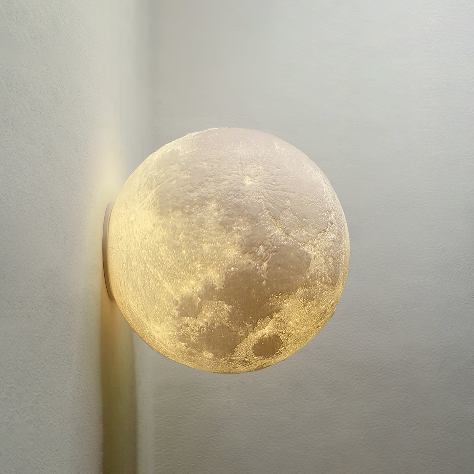 Moon 3D Wall Light - ∅ 5.9″ x H 5.9″ 3D Printing PLA, Hardwired Wall Sconce, detail 25