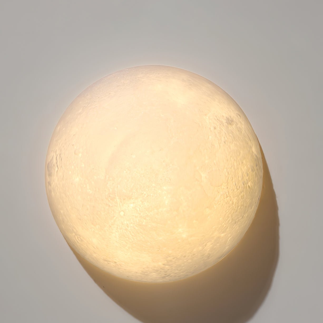 Moon 3D Wall Light - Dia 20cm x H 10cm 3D Printing PLA, Hardwired Wall Sconce, detail 30