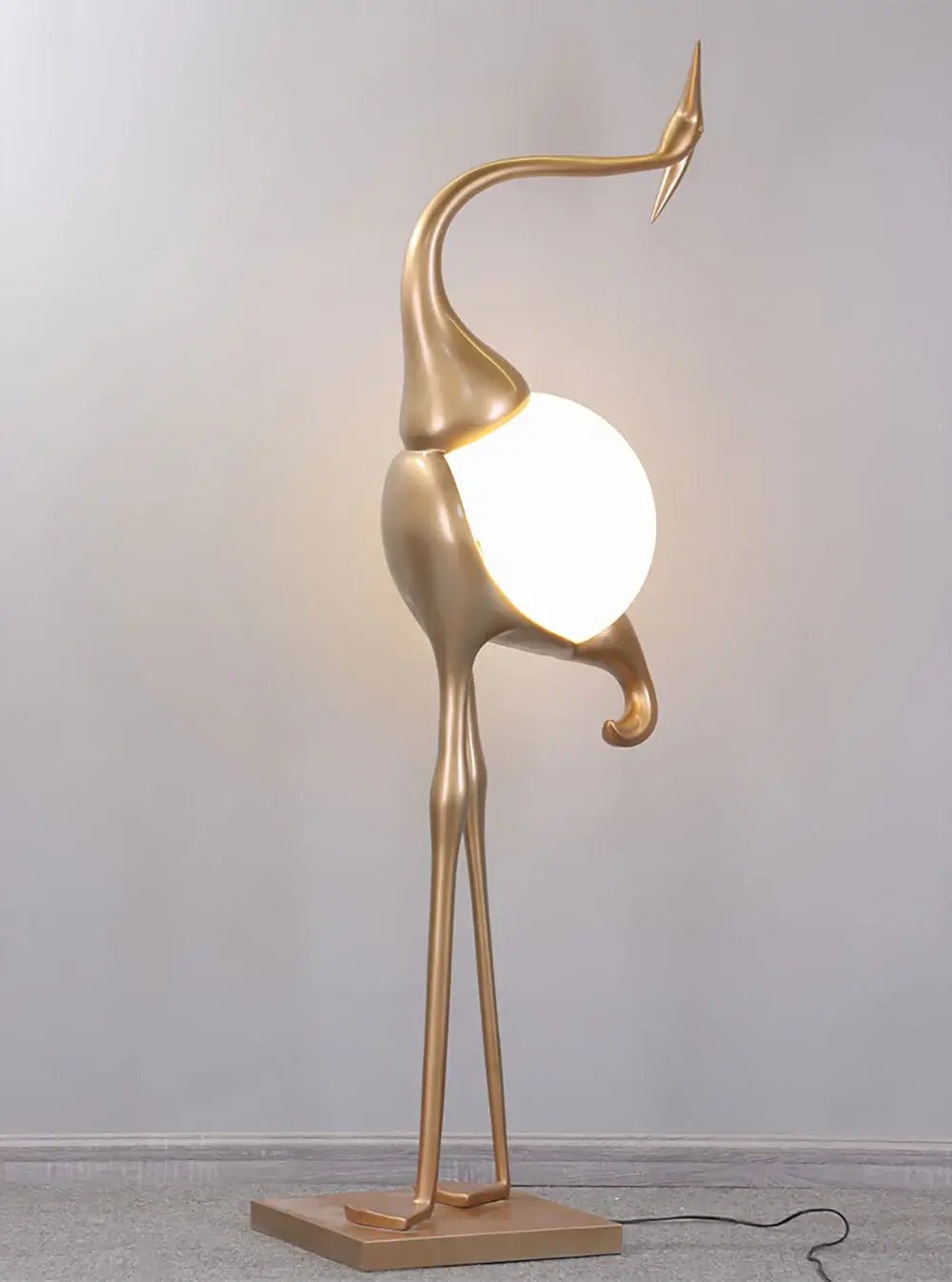 Heron Sculpture Floor Lamp detail view 9