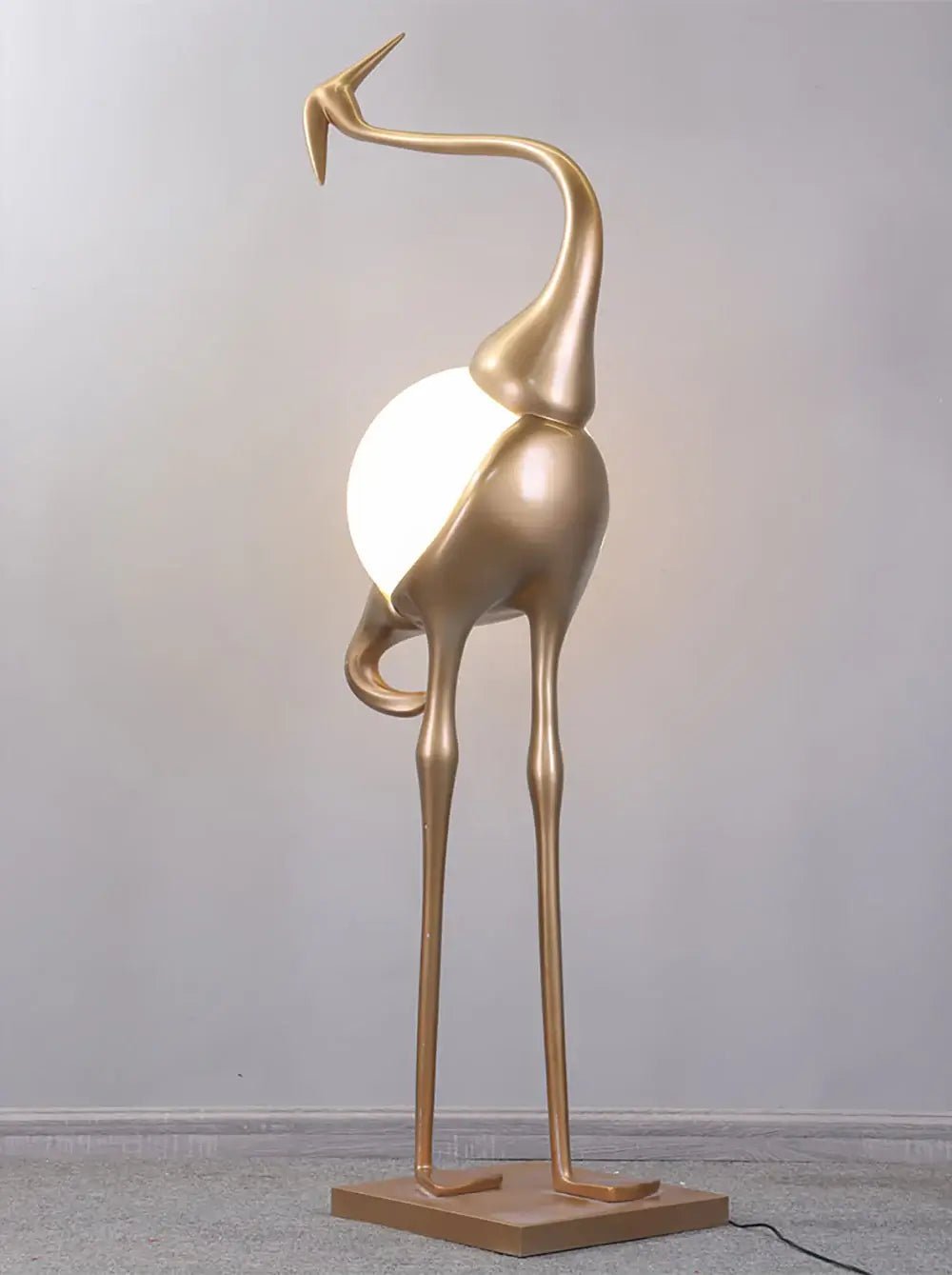 Heron Sculpture Floor Lamp detail view 10
